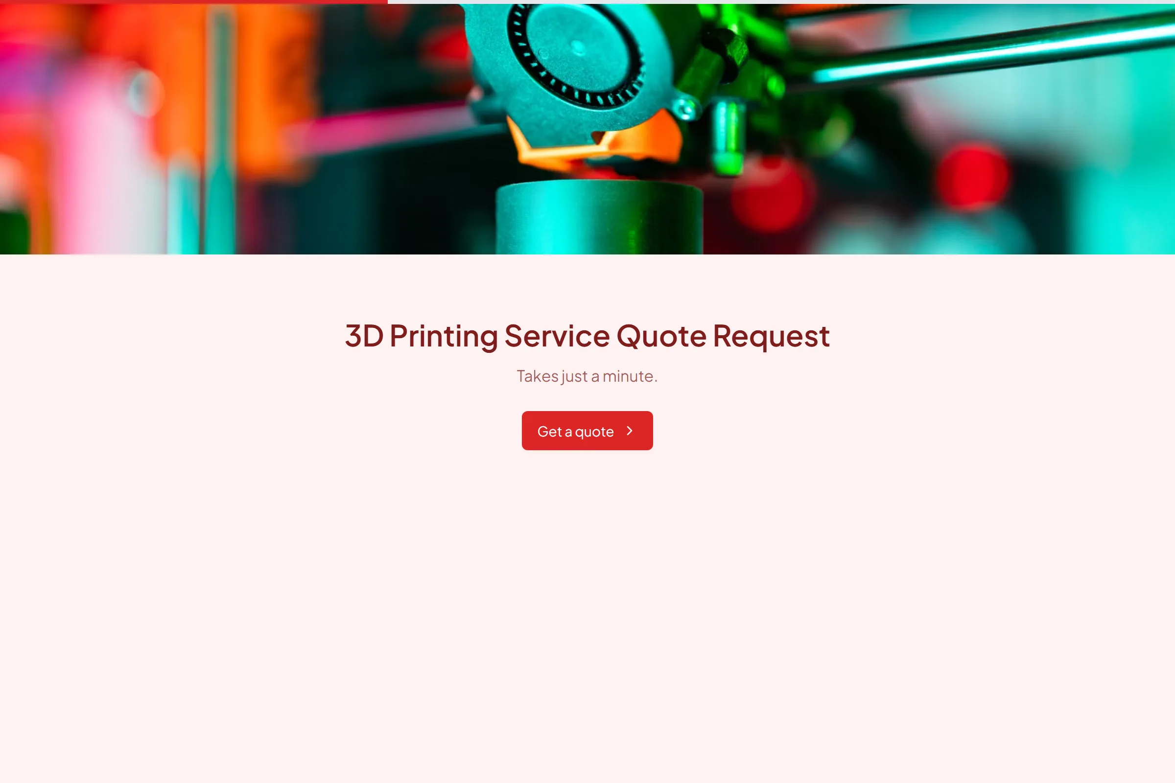 3D Printing Service Quote Request template preview