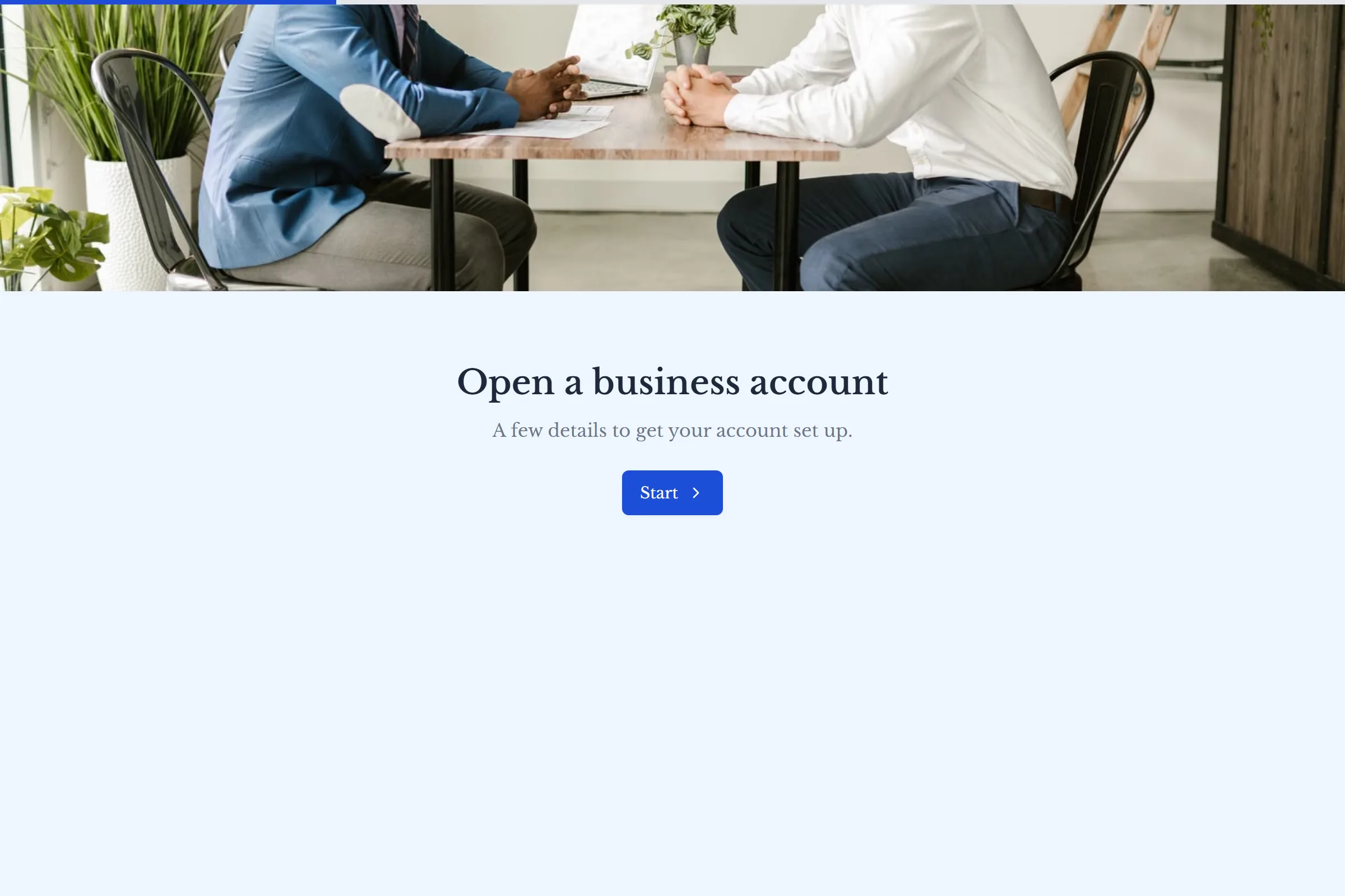 Business Account Opening template preview