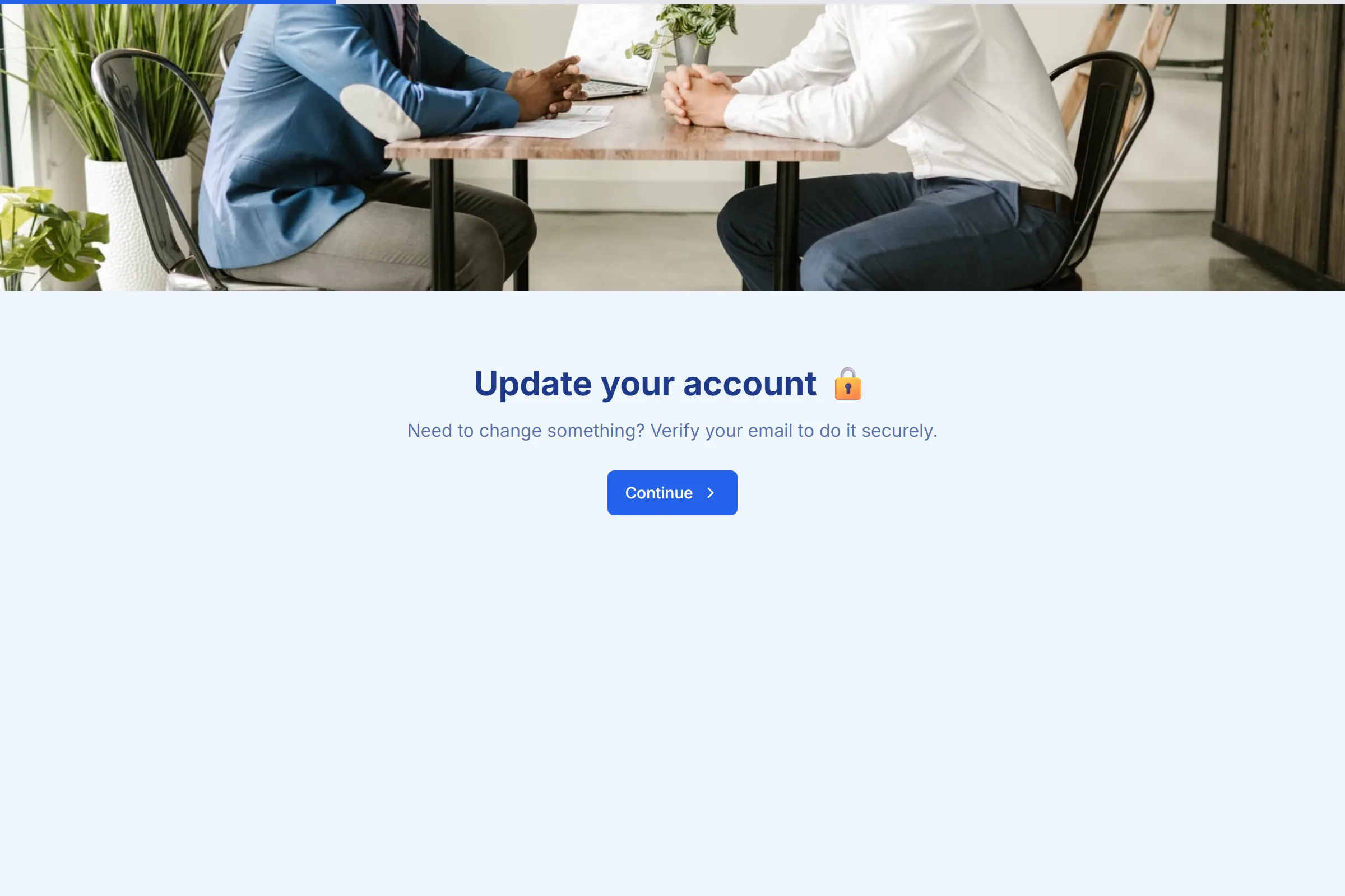 Account Update Request template preview