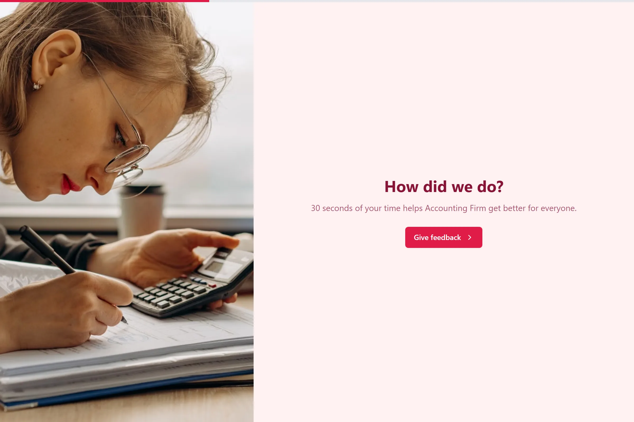 Accounting Firm Quick Feedback template preview