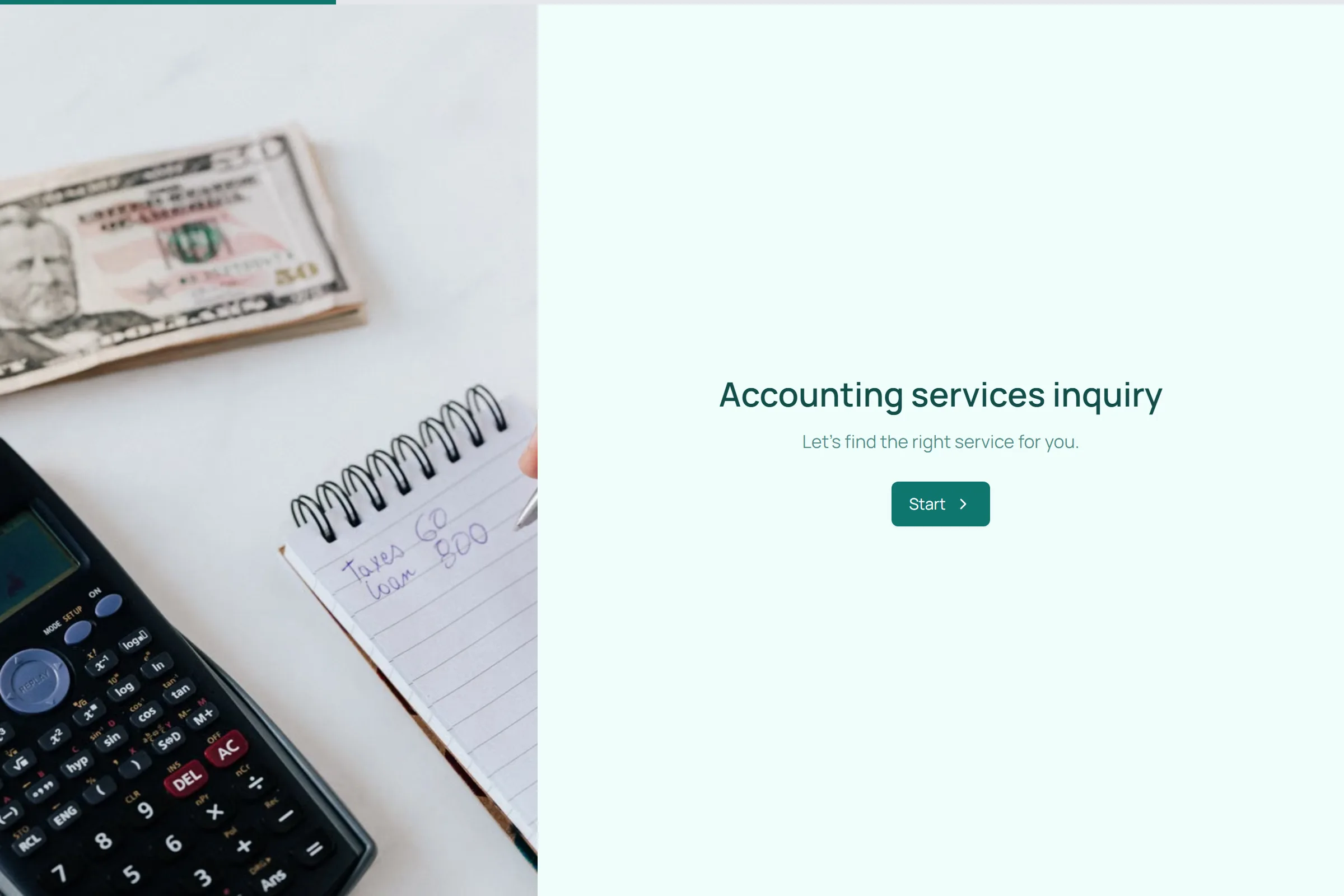 Accounting Services Inquiry template preview