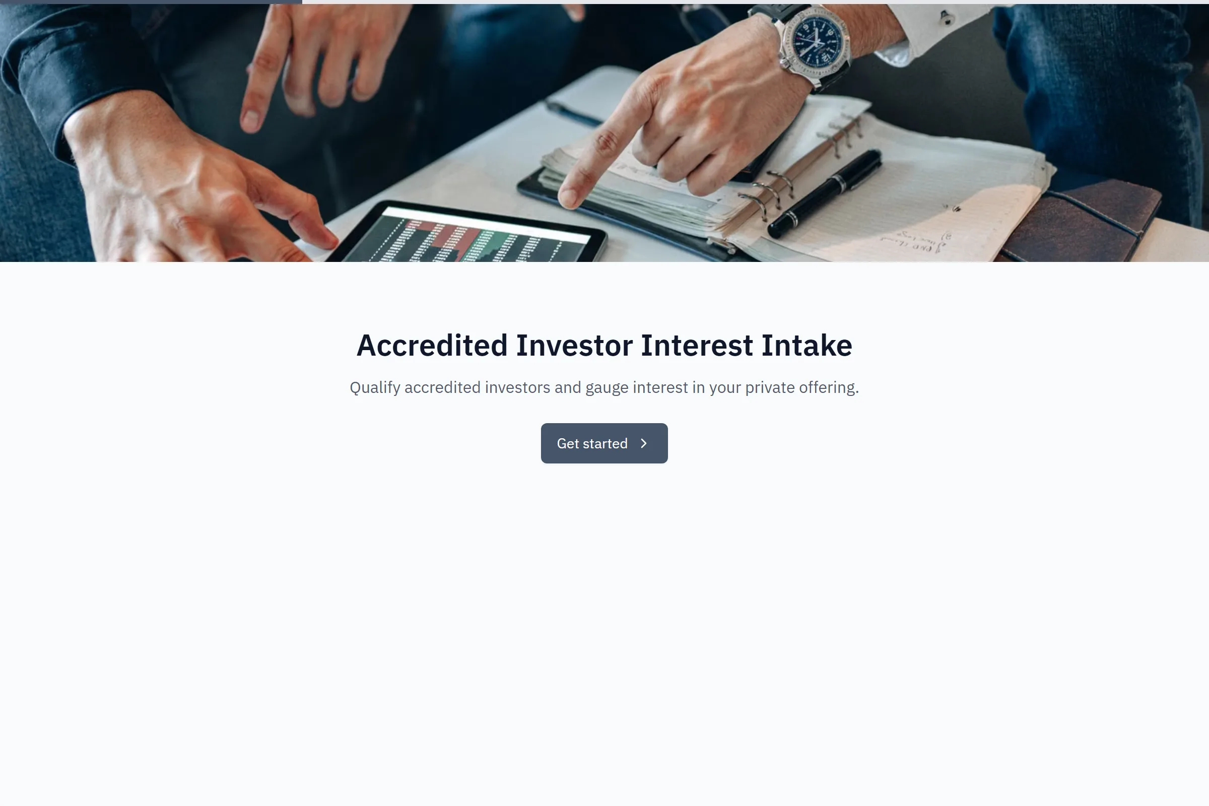Accredited Investor Interest Intake template preview