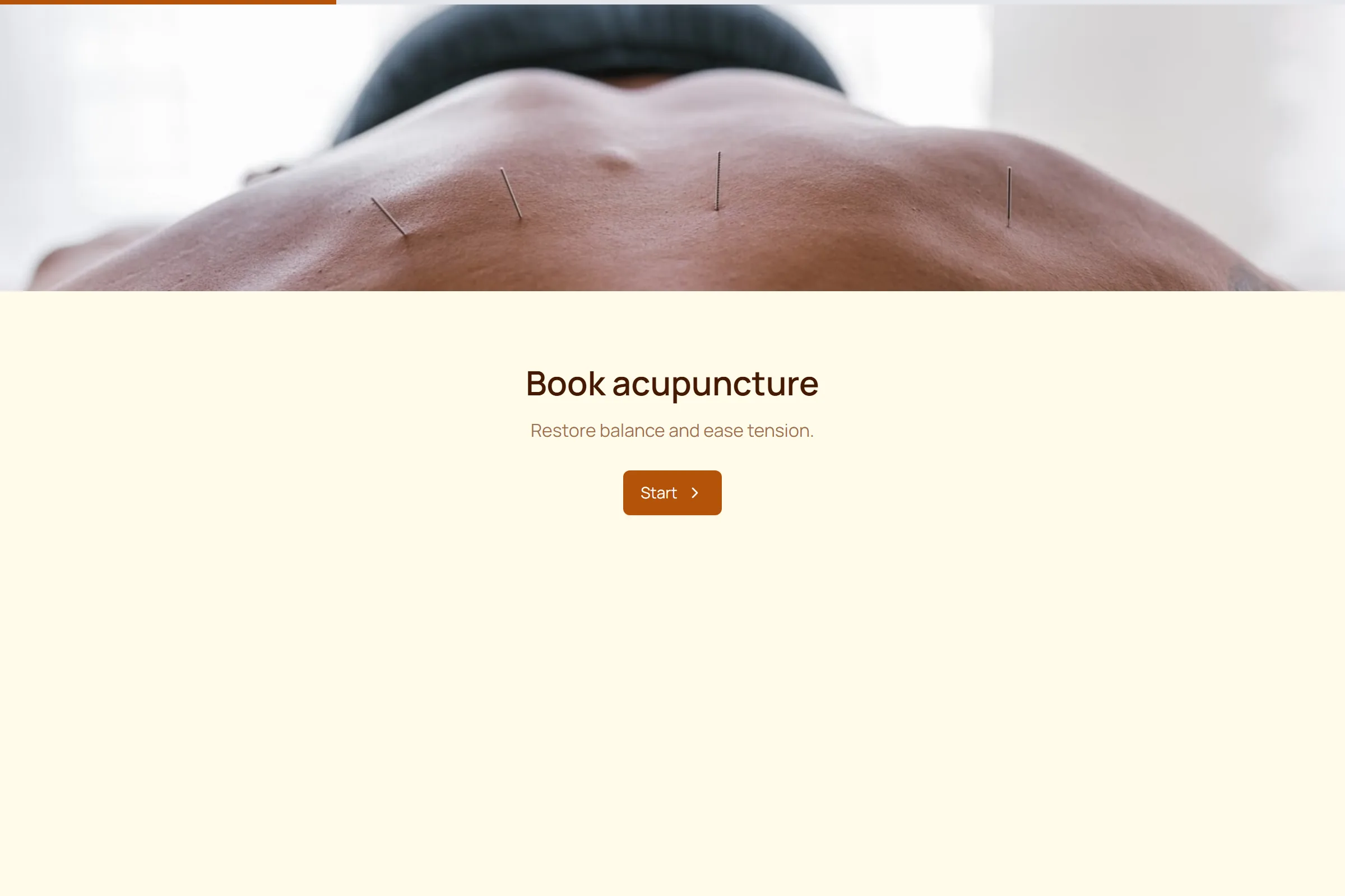 Acupuncture Booking template preview