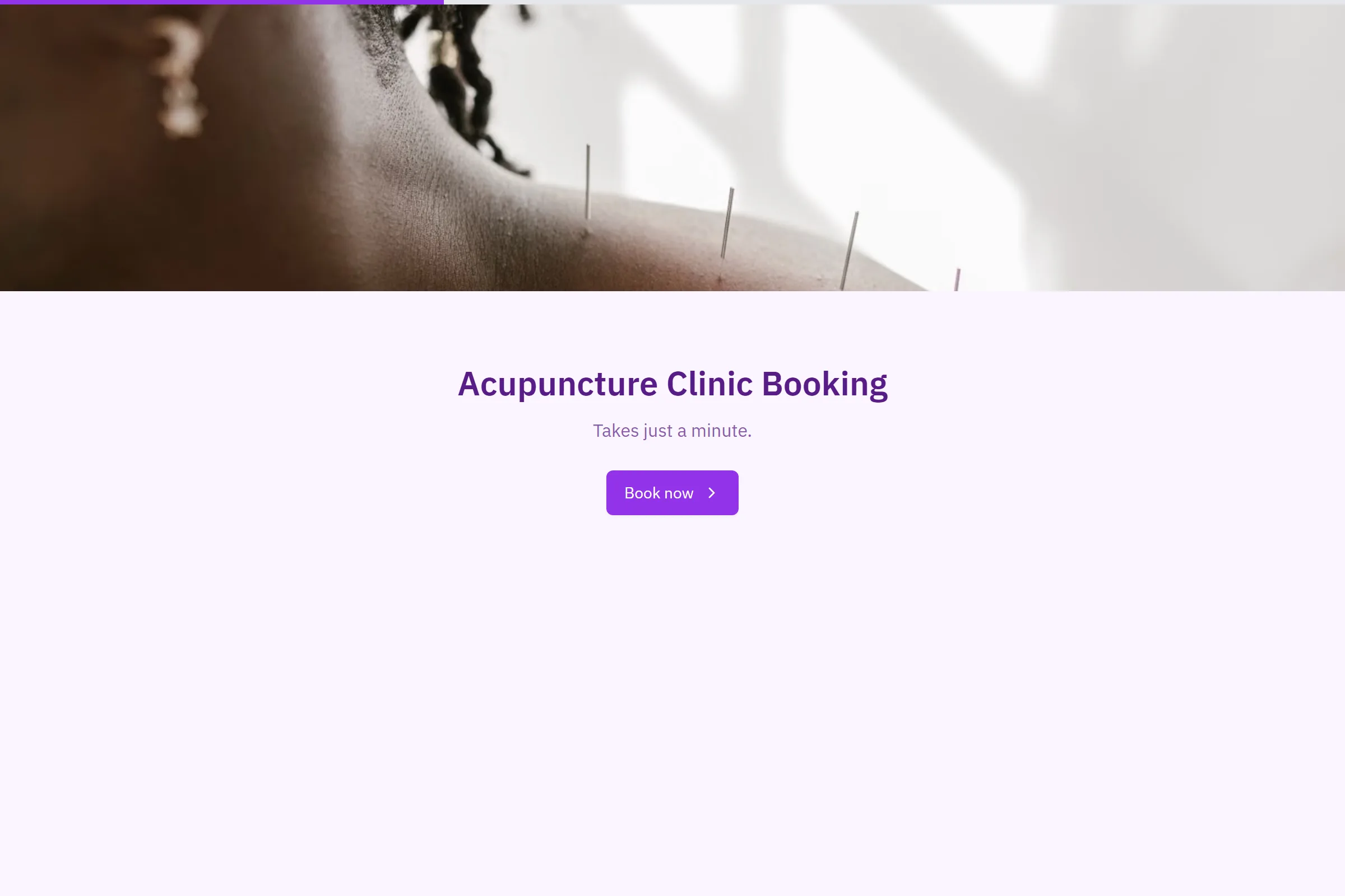 Acupuncture Clinic Booking template preview