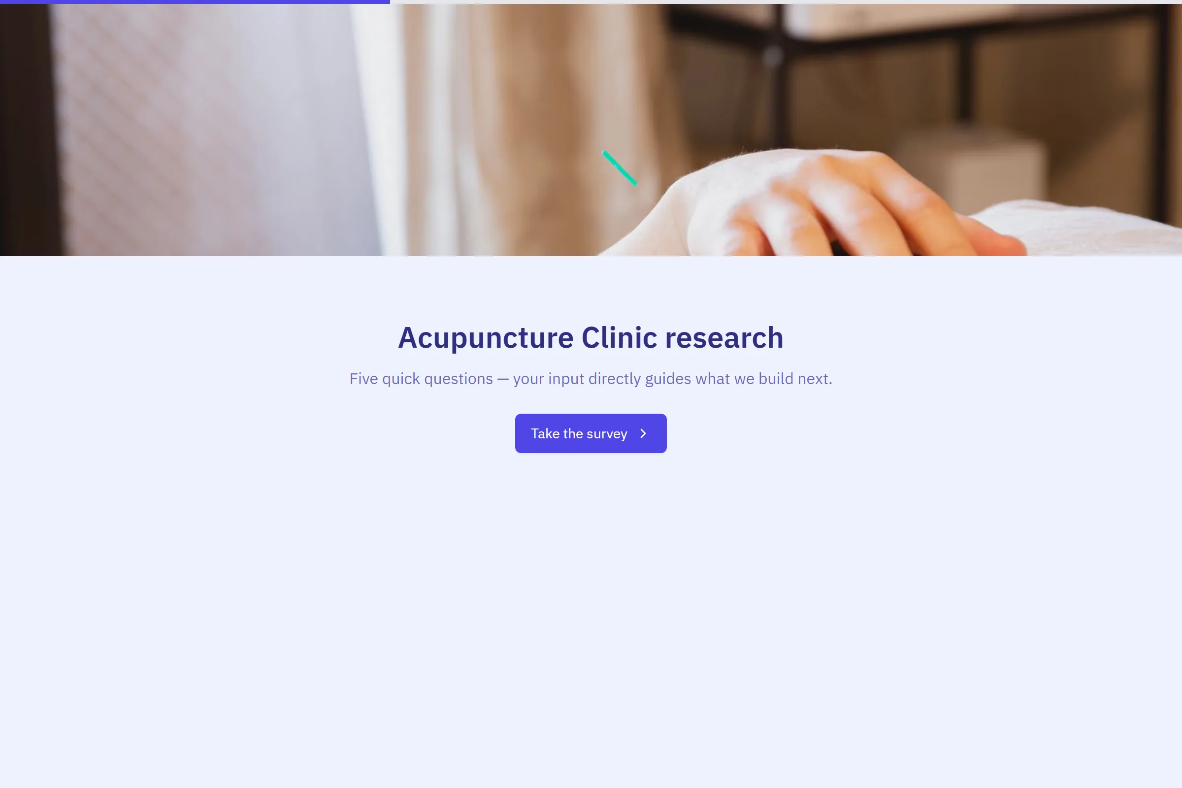 Acupuncture Clinic Market Research Survey template preview