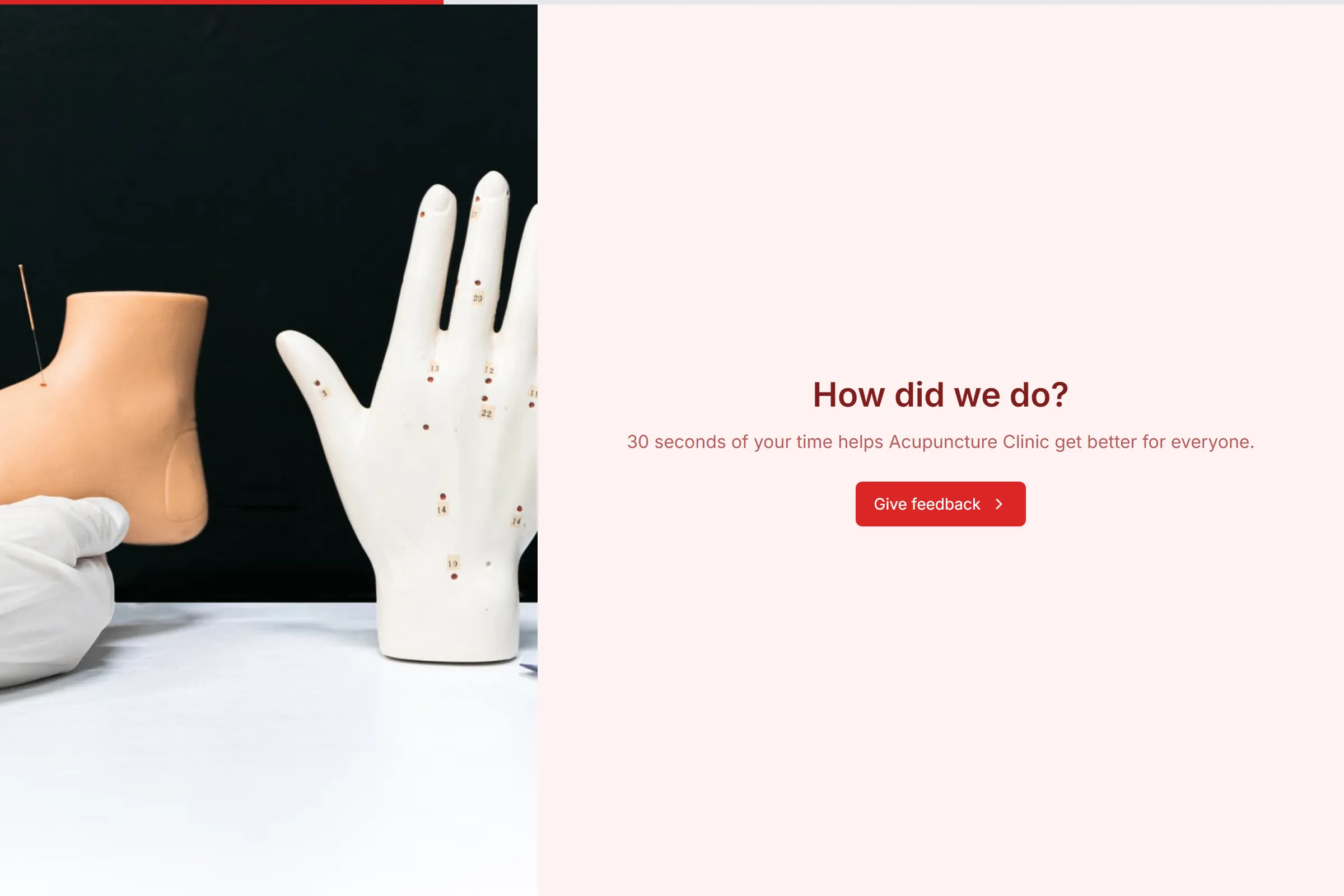 Acupuncture Clinic Quick Feedback template preview