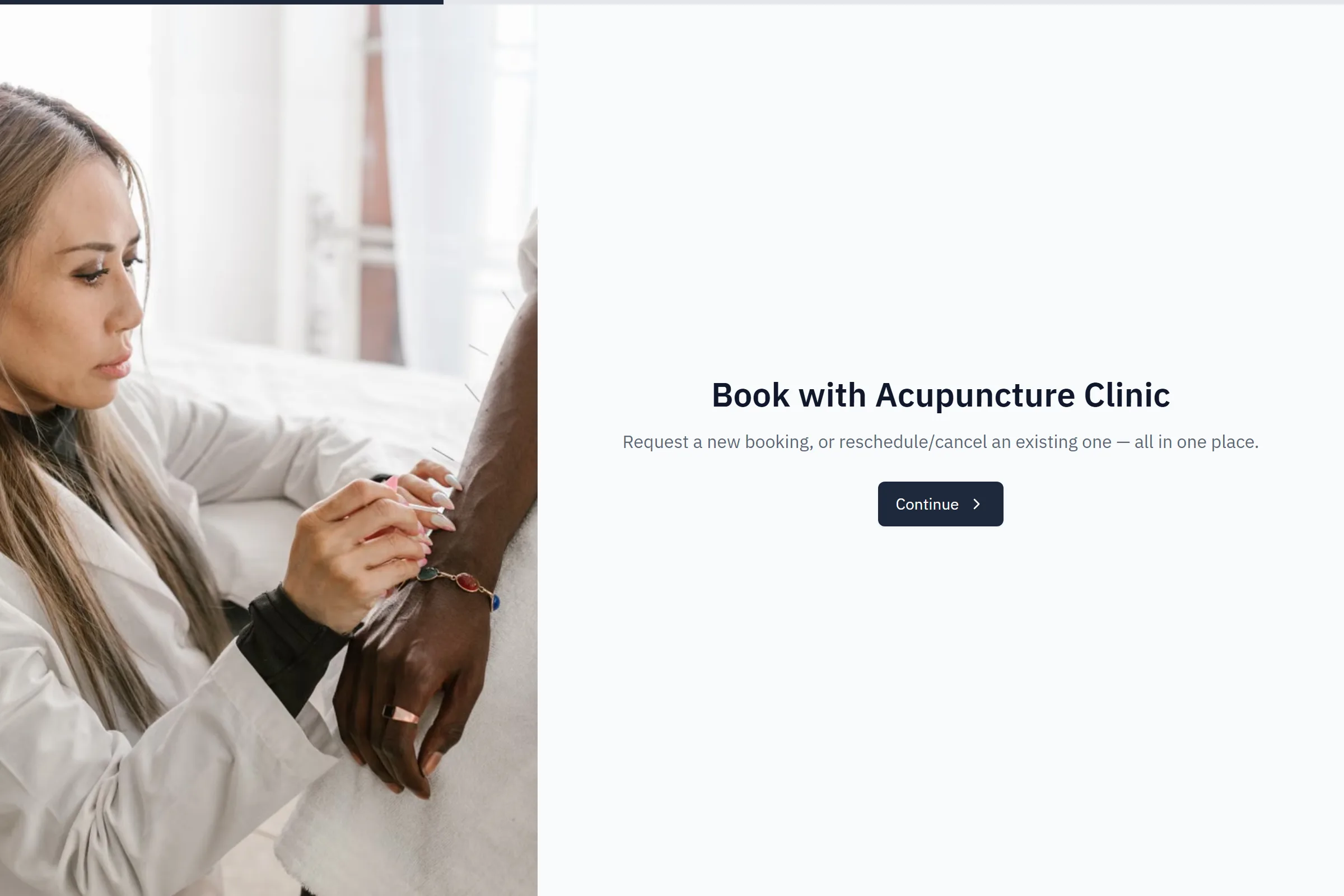 Acupuncture Clinic Reschedule / Cancel Request template preview