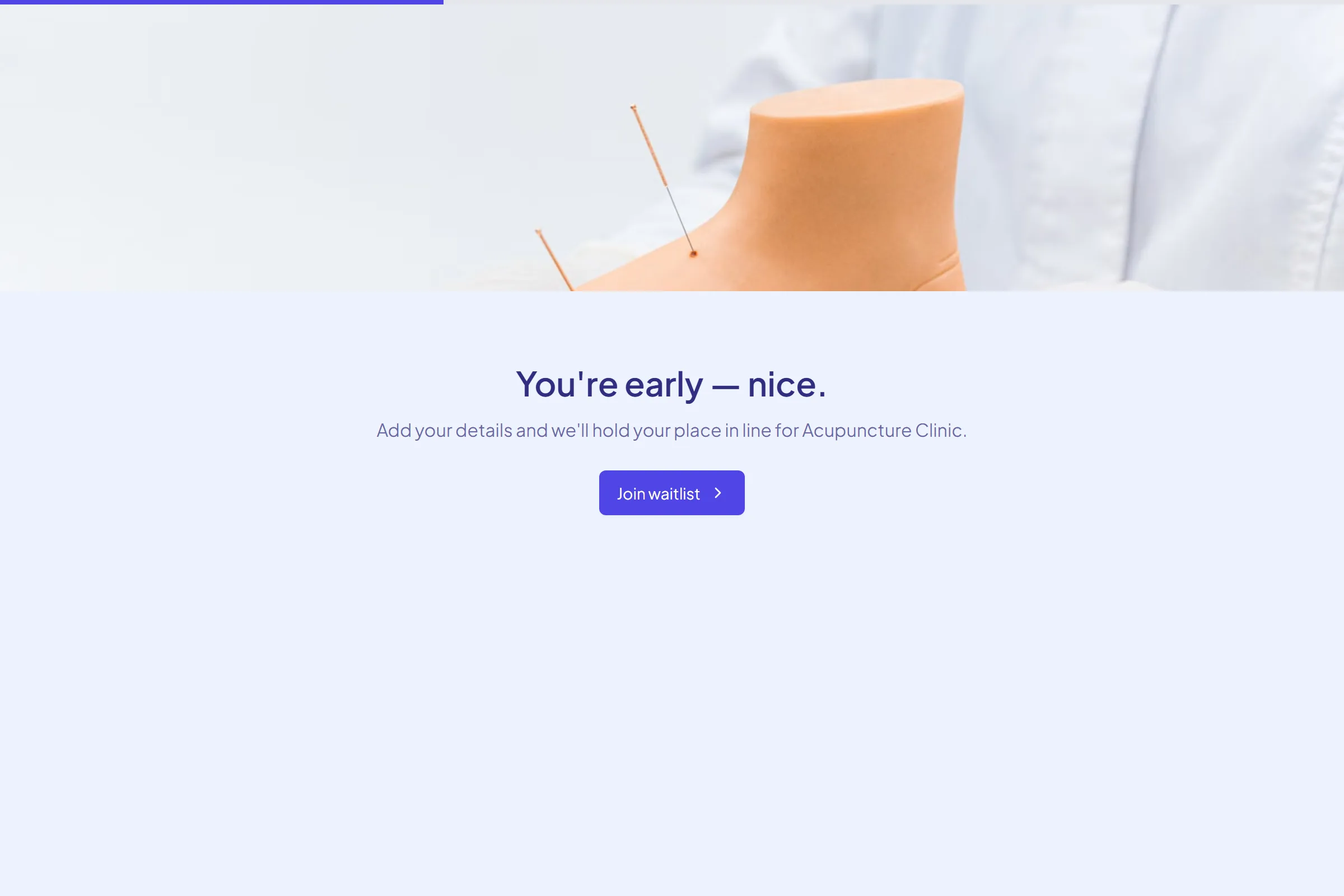 Acupuncture Clinic Waitlist template preview