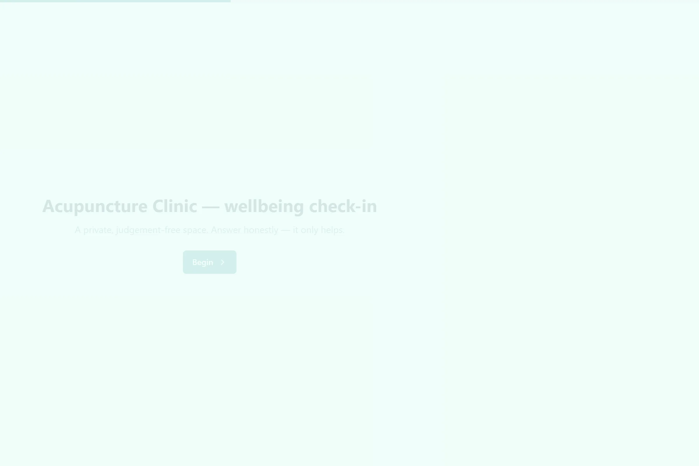 Acupuncture Clinic Wellbeing Check-in template preview