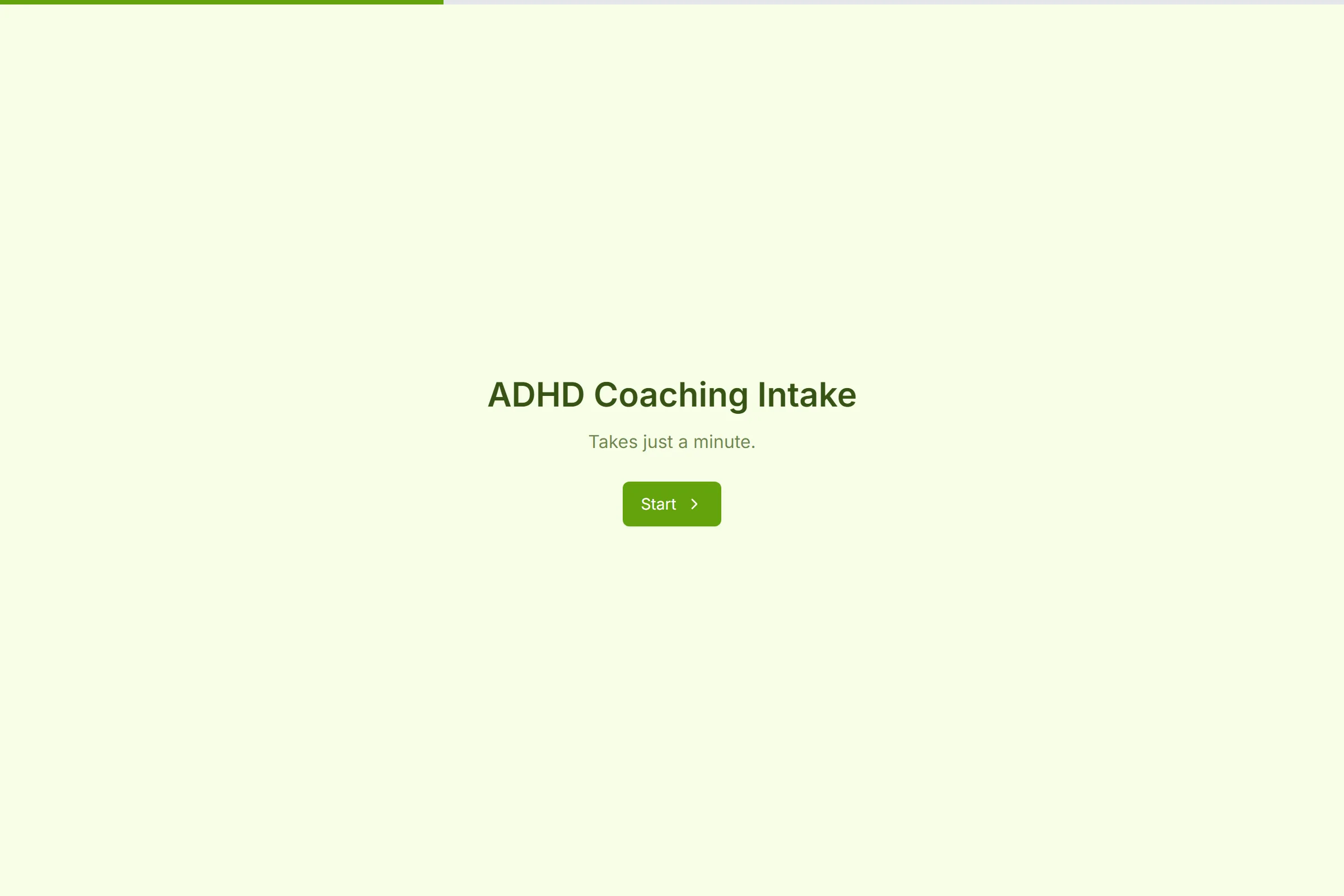 ADHD Coaching Intake template preview