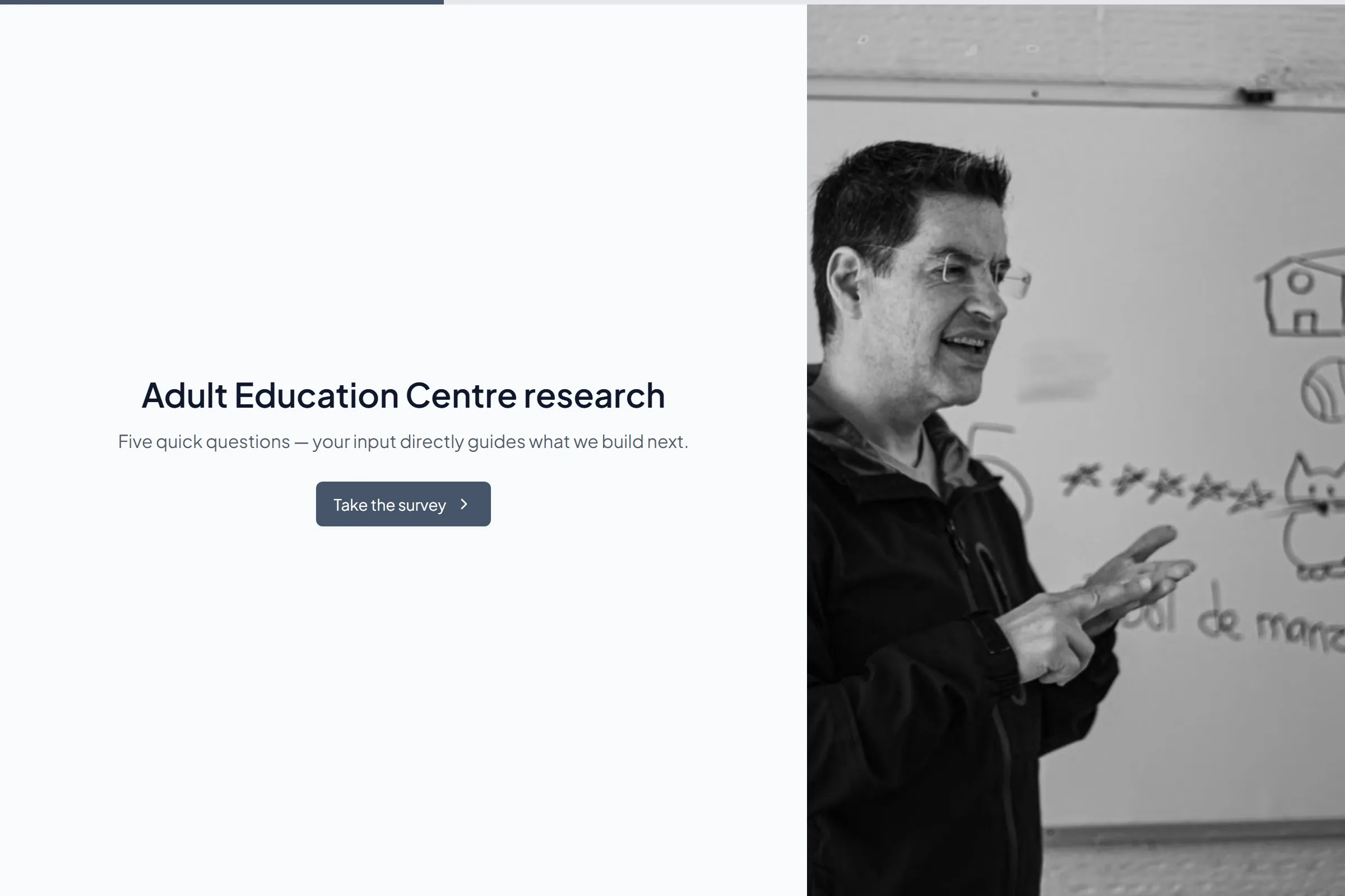 Adult Education Centre Market Research Survey template preview