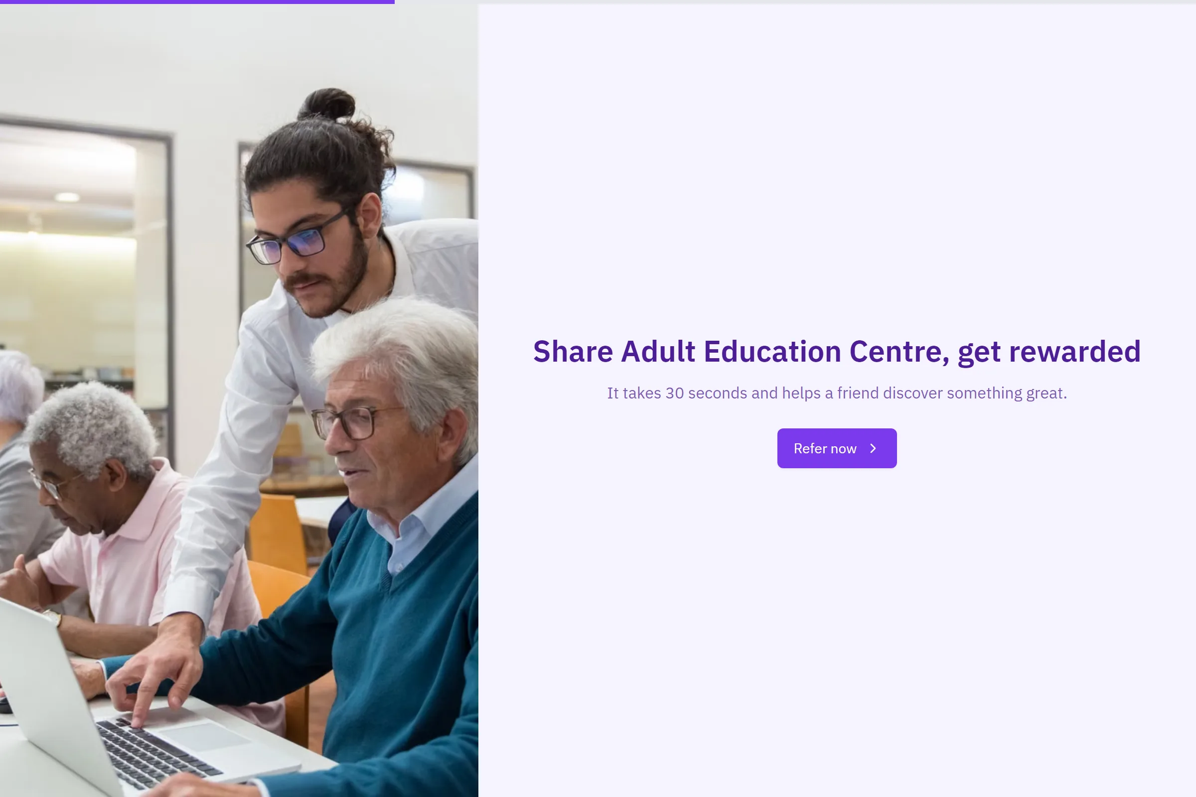 Adult Education Centre Referral Form template preview