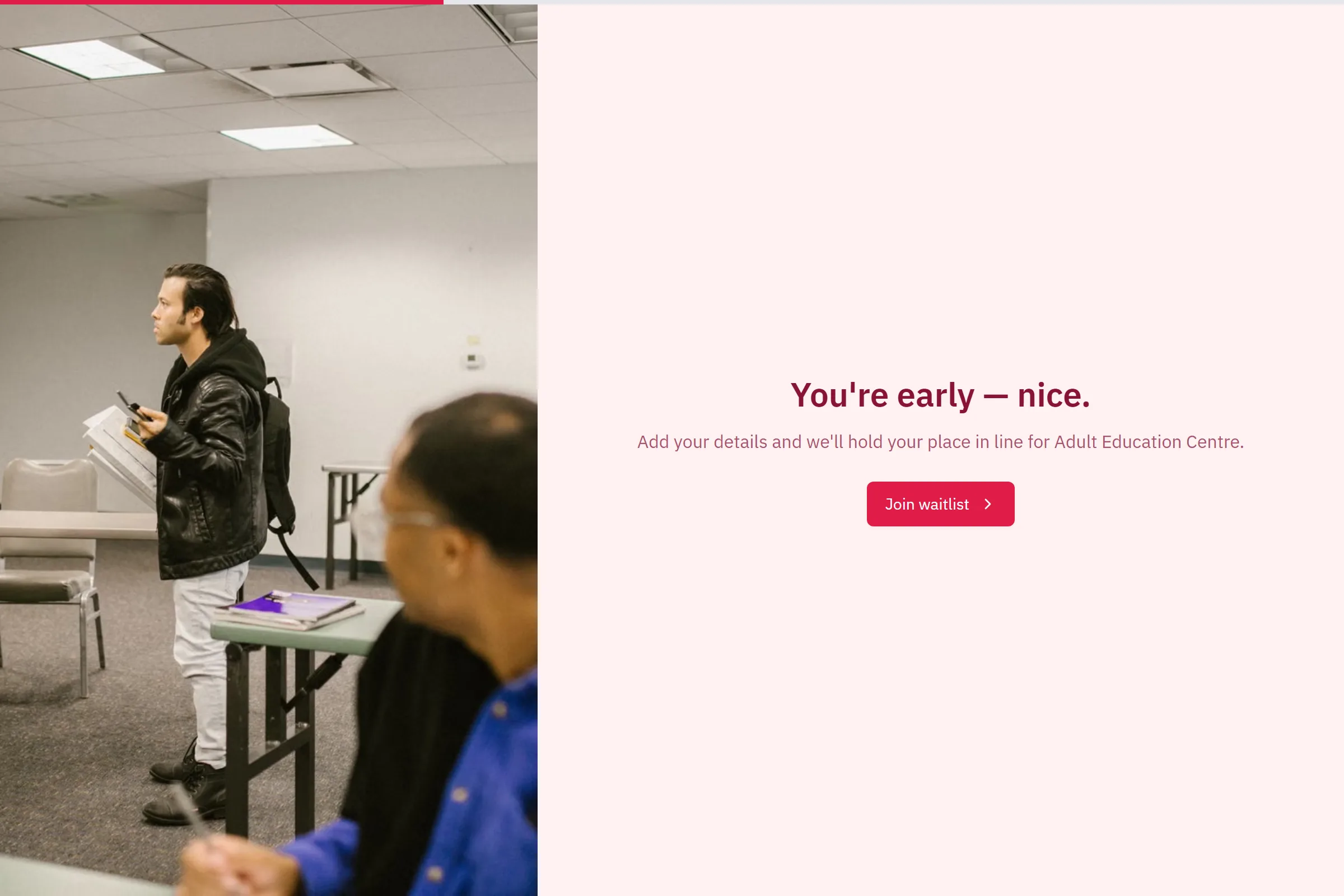 Adult Education Centre Waitlist template preview
