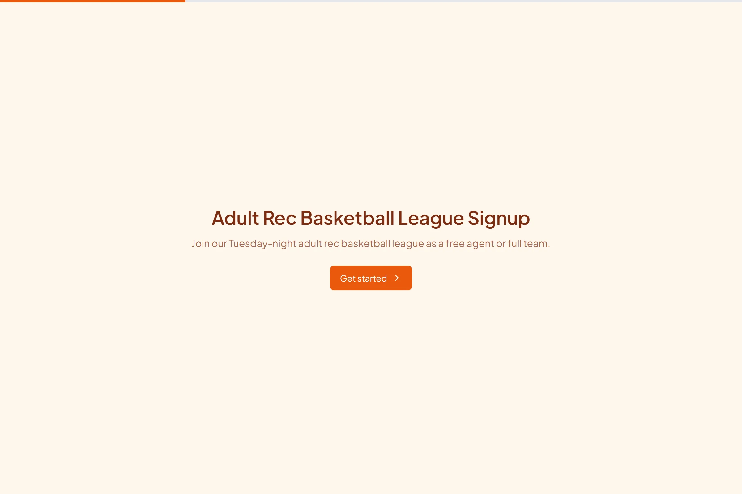 Adult Rec Basketball League Signup template preview