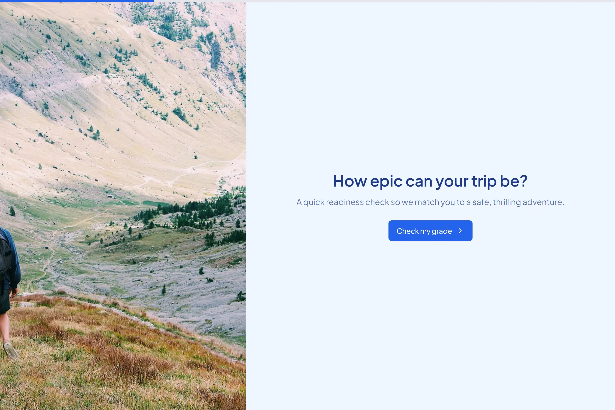 Adventure Travel Qualifier template preview
