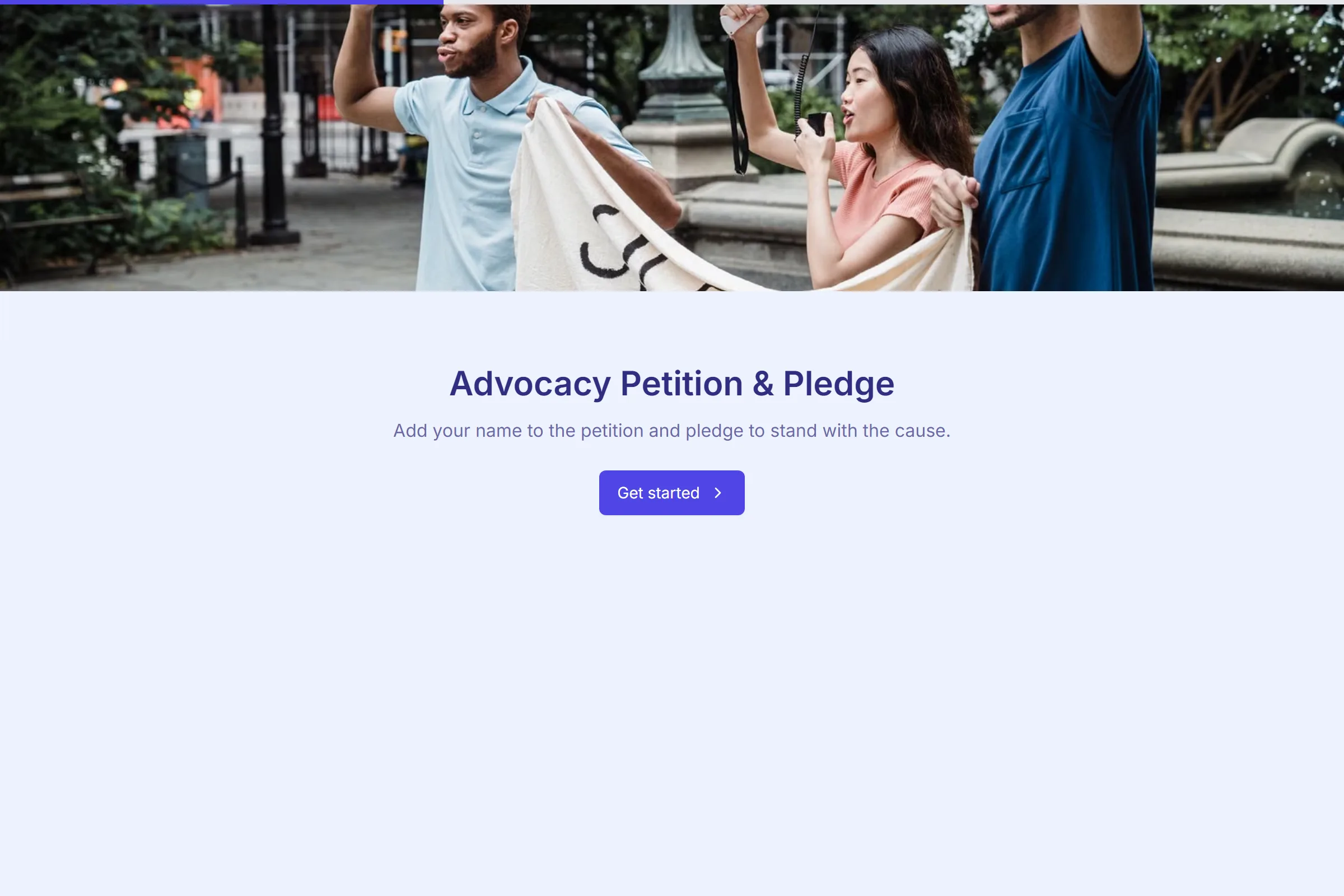 Advocacy Petition & Pledge template preview