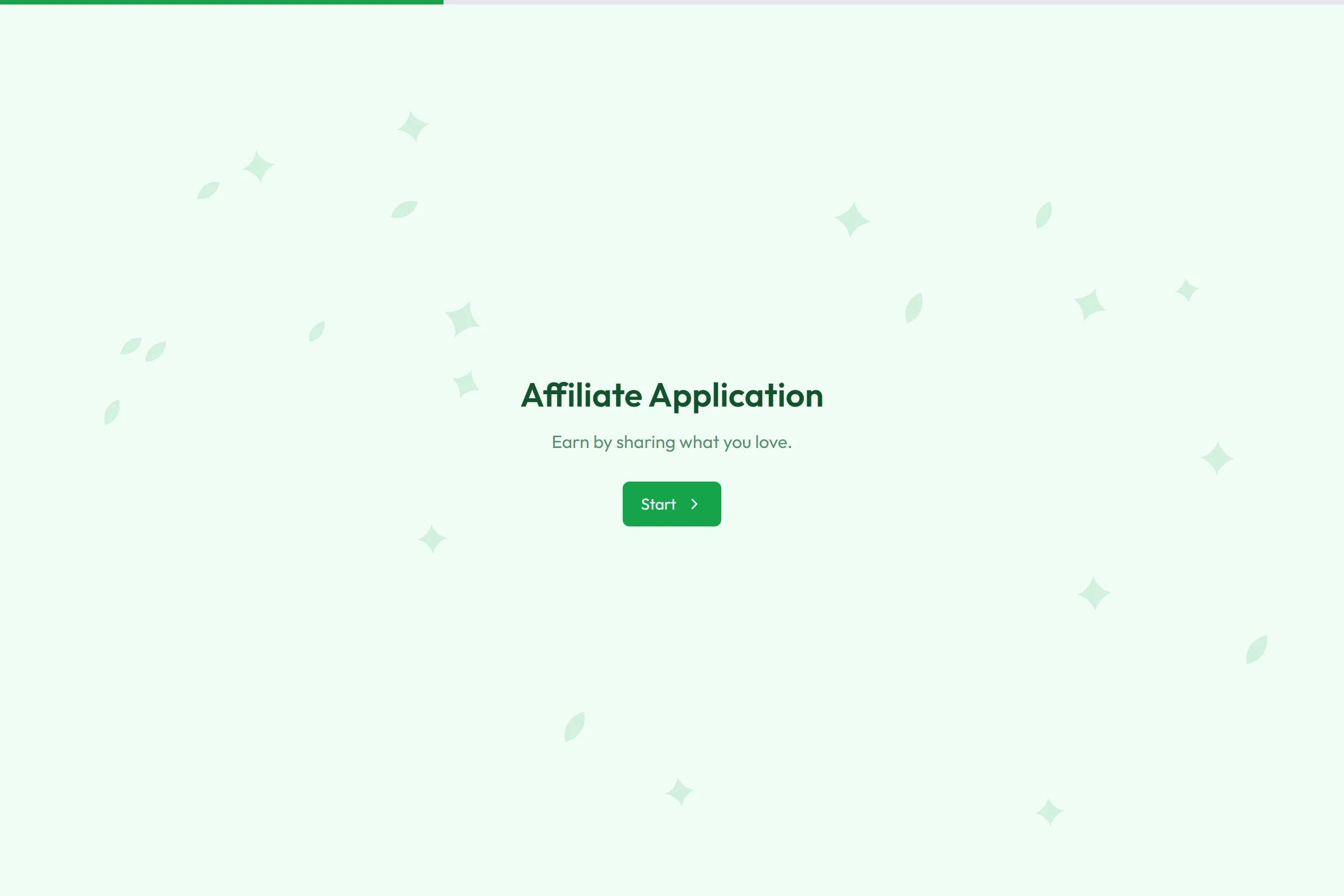 Affiliate Application template preview