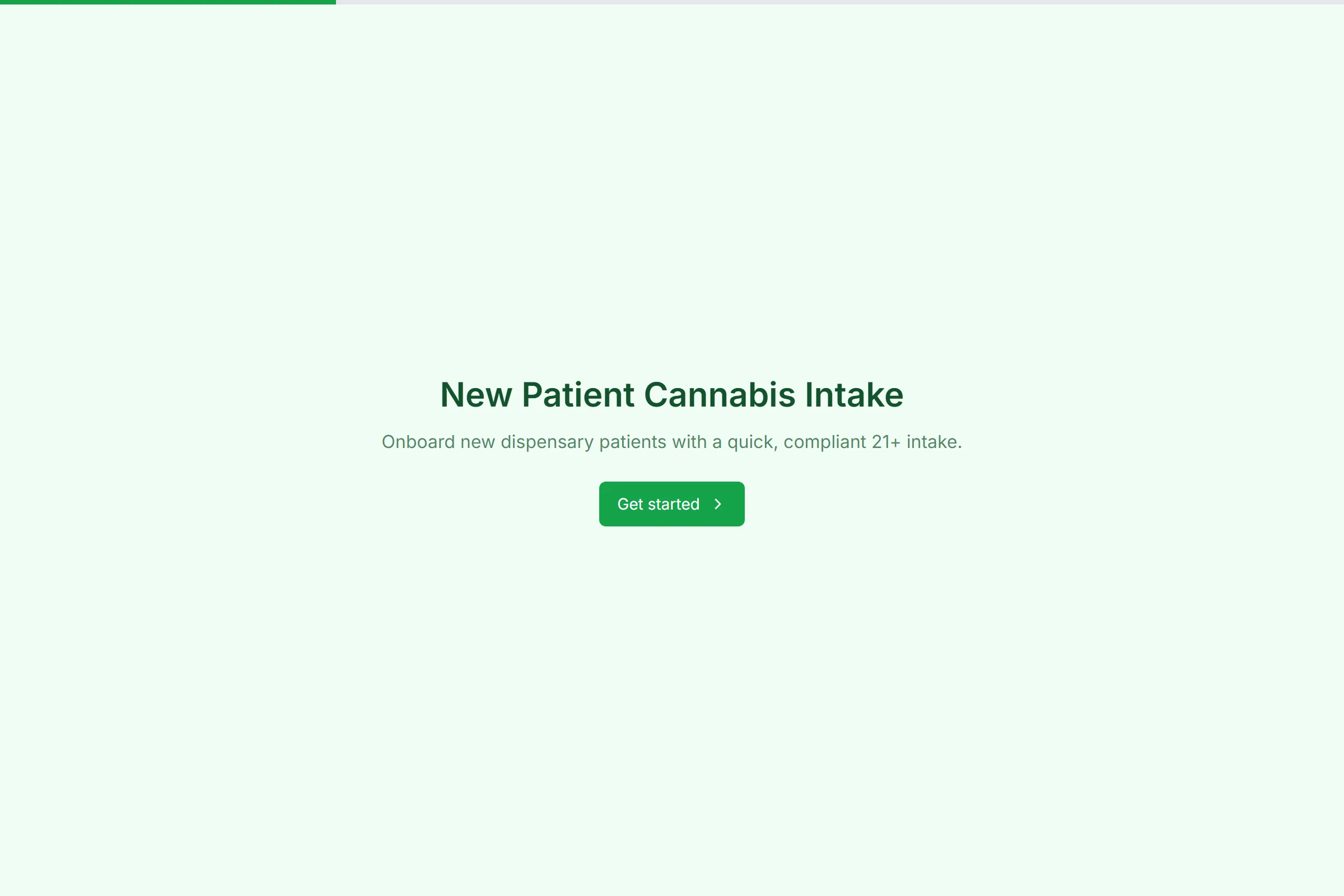 New Patient Cannabis Intake template preview