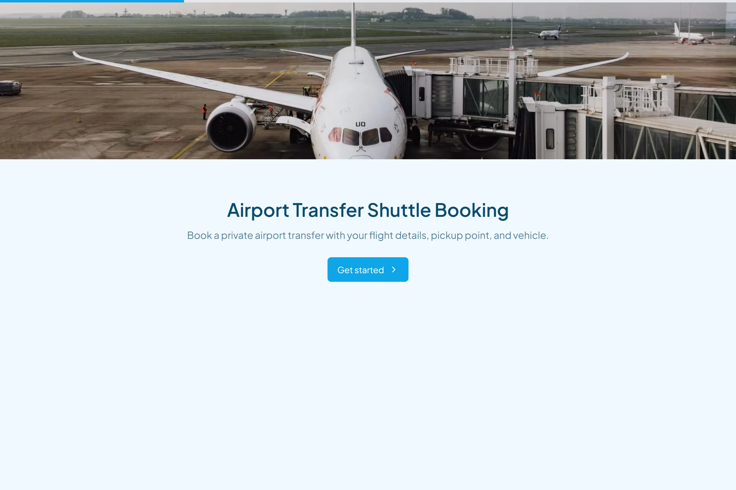 Airport Transfer Shuttle Booking template preview