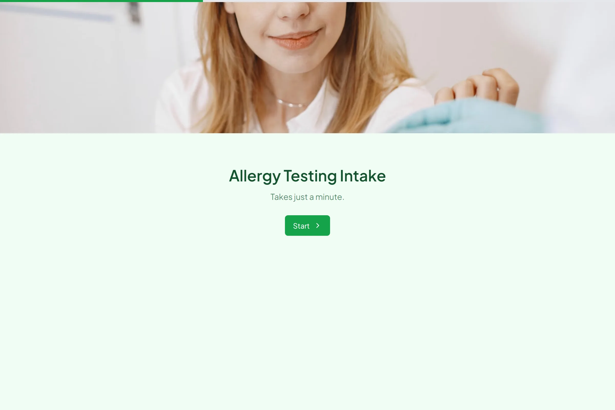 Allergy Testing Intake template preview