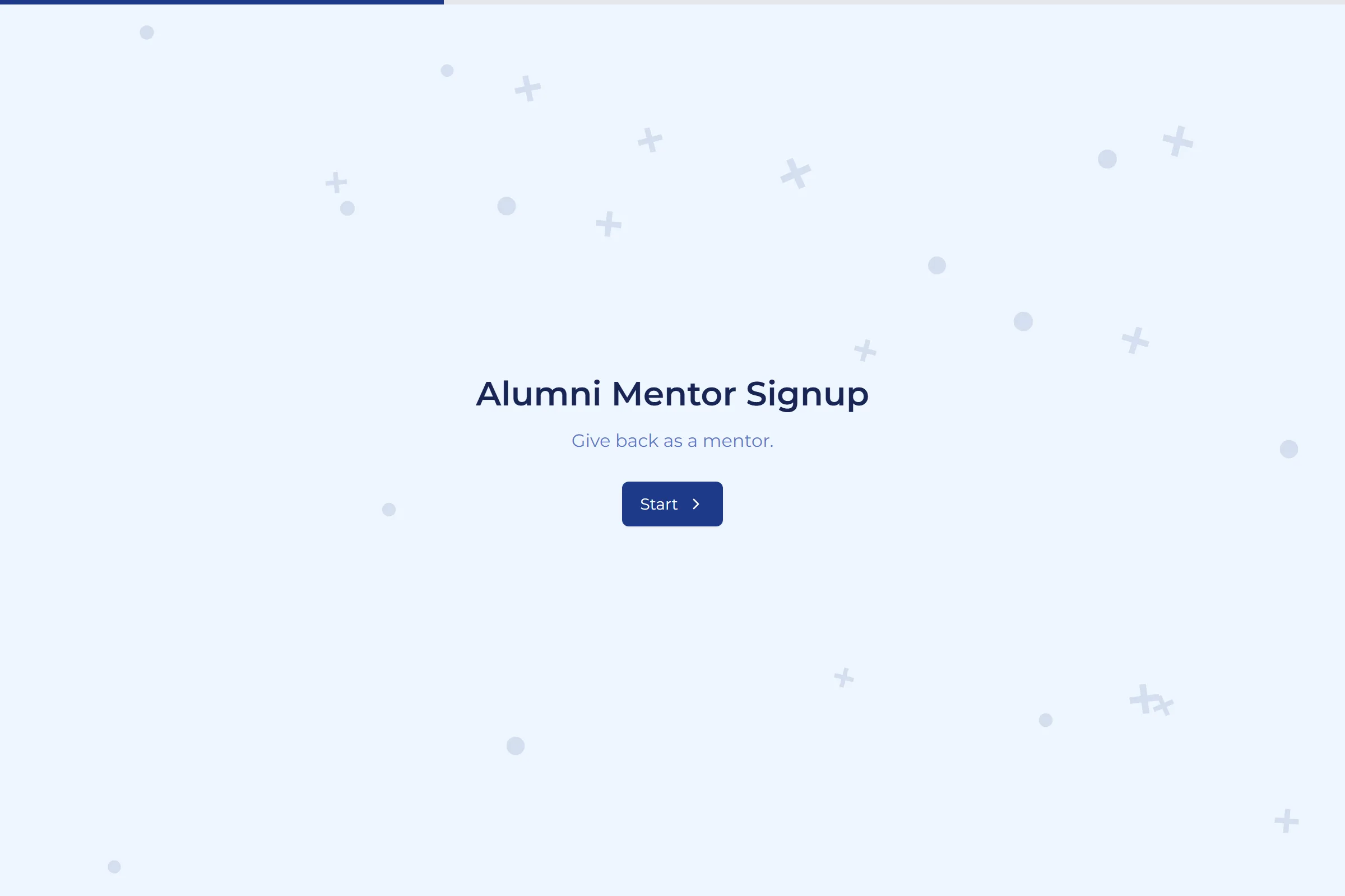 Alumni Mentor Signup template preview