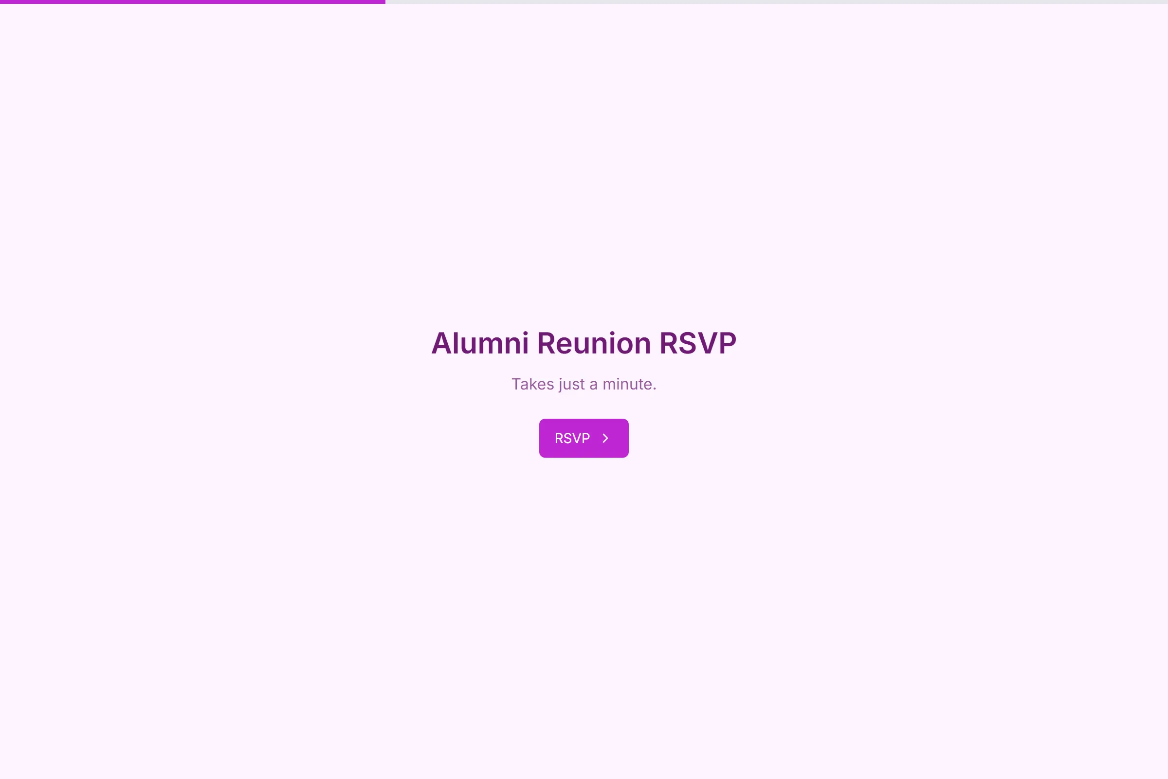 Alumni Reunion RSVP template preview