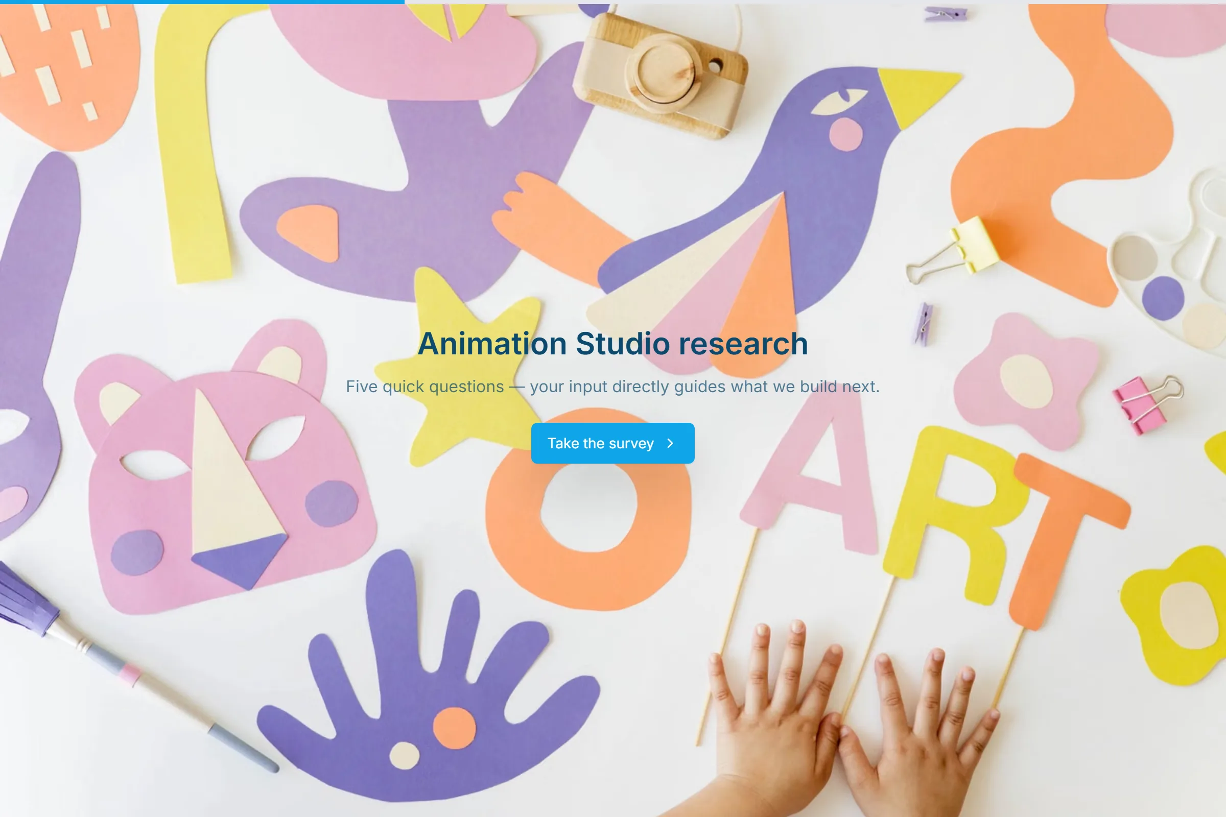 Animation Studio Market Research Survey template preview