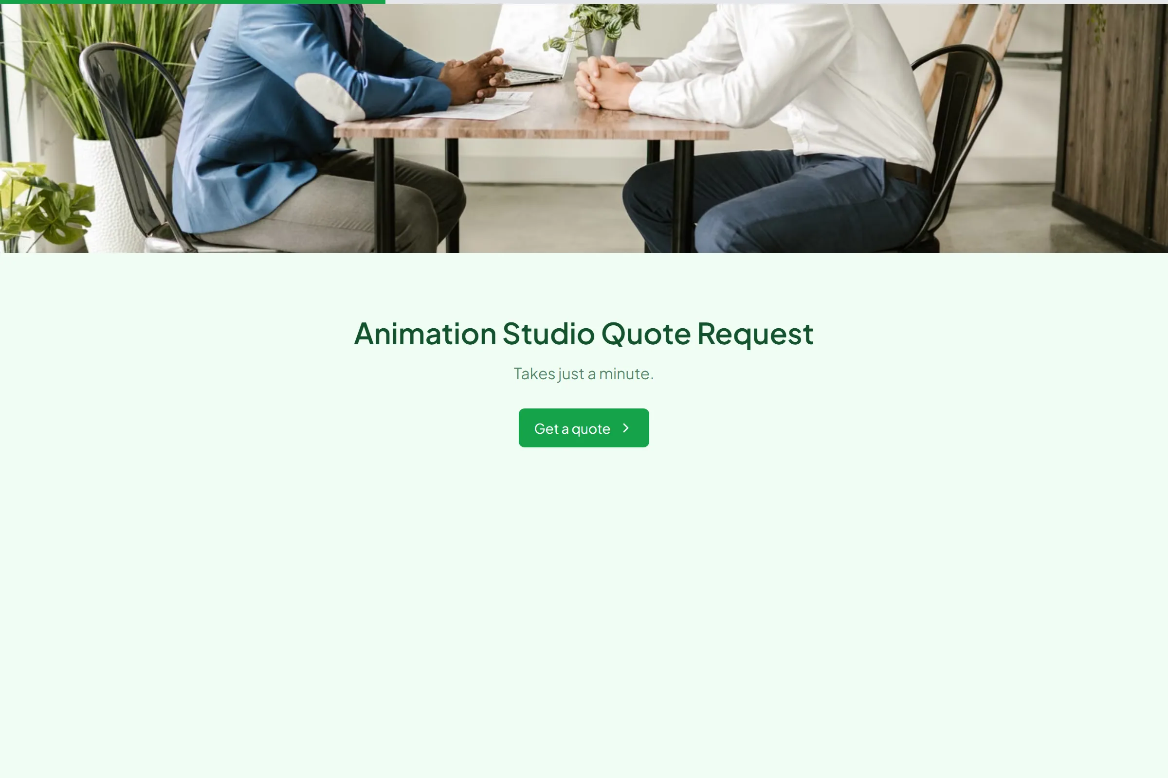 Animation Studio Quote Request template preview