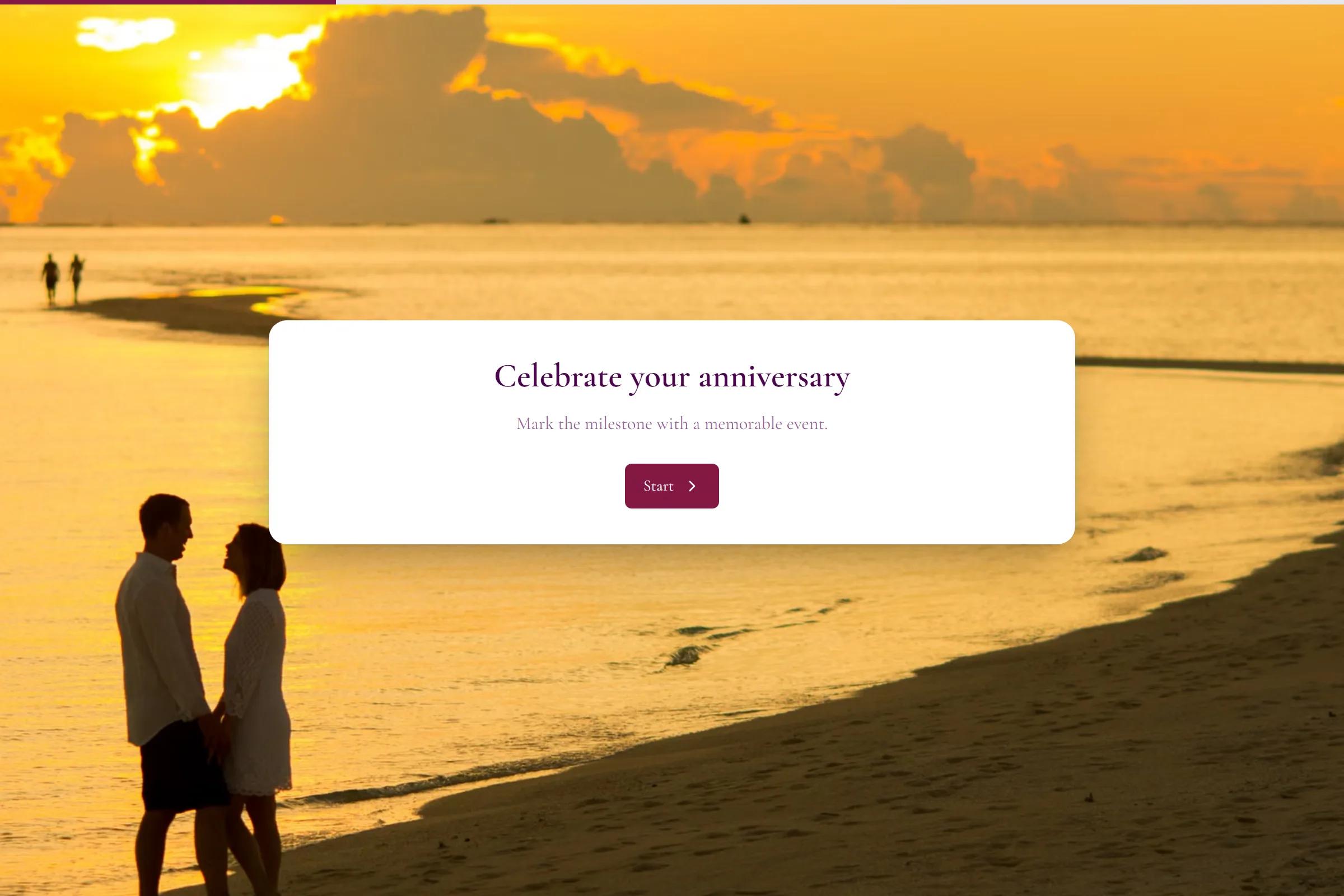 Anniversary Celebration Booking template preview