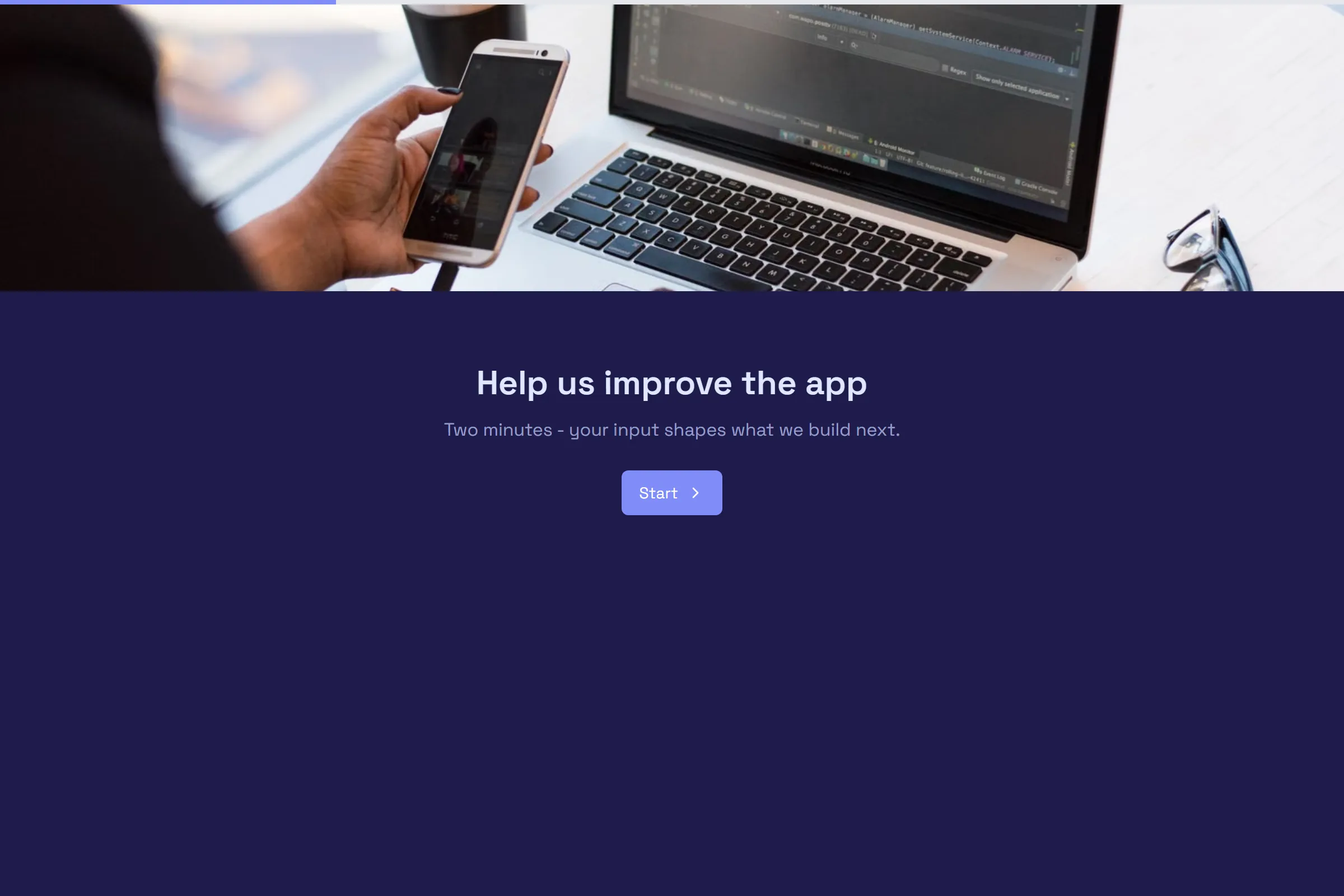App Feedback Survey template preview