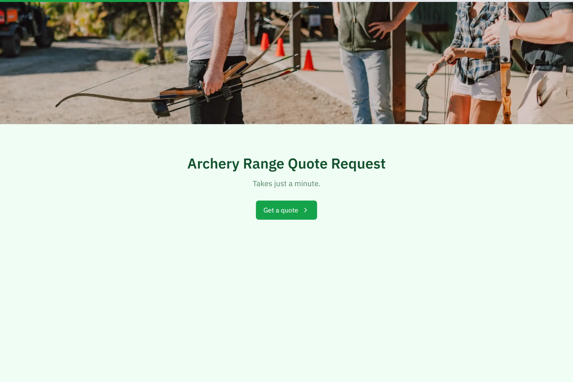 Archery Range Quote Request template preview