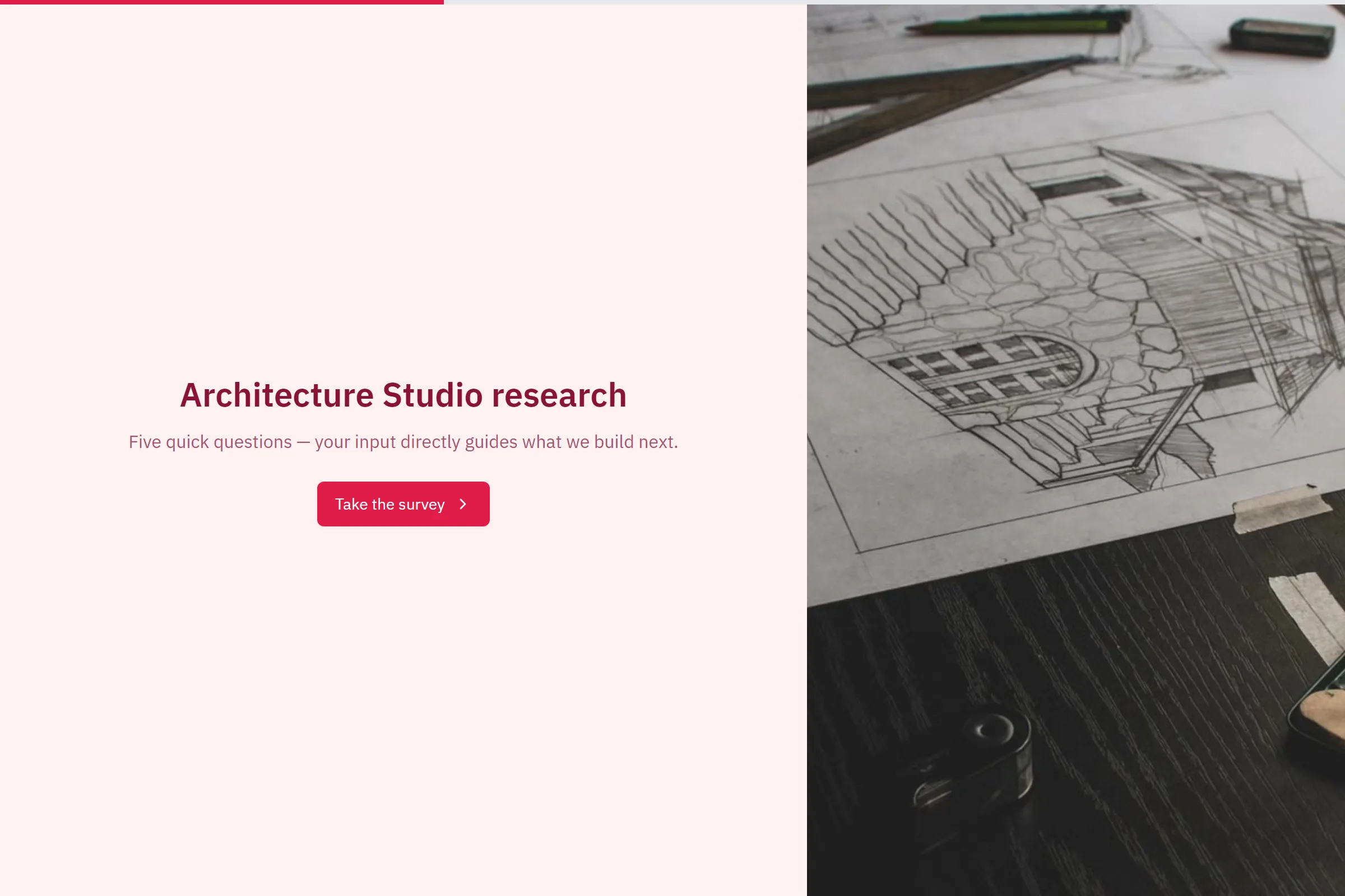 Architecture Studio Market Research Survey template preview