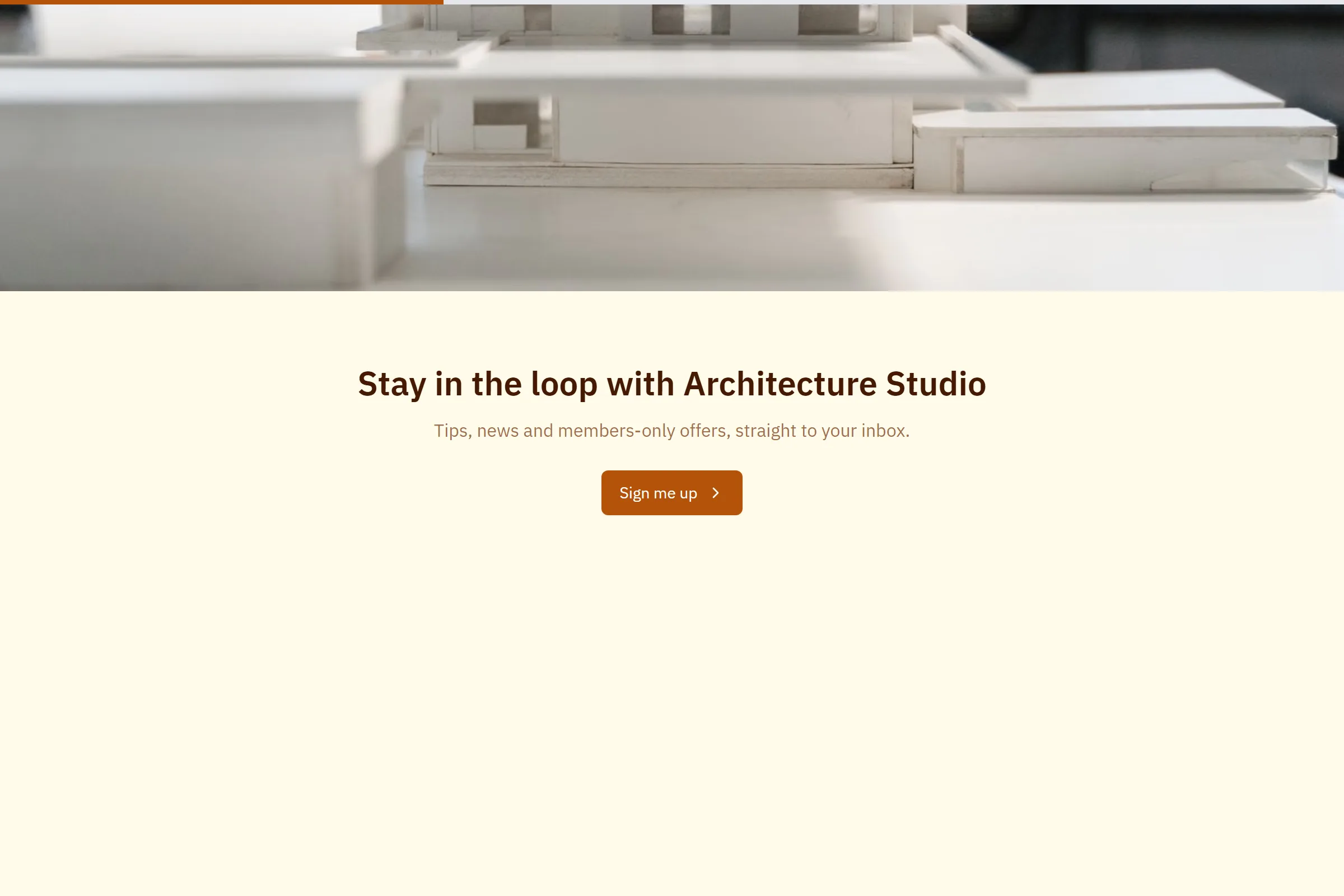 Architecture Studio Newsletter & Updates Signup template preview