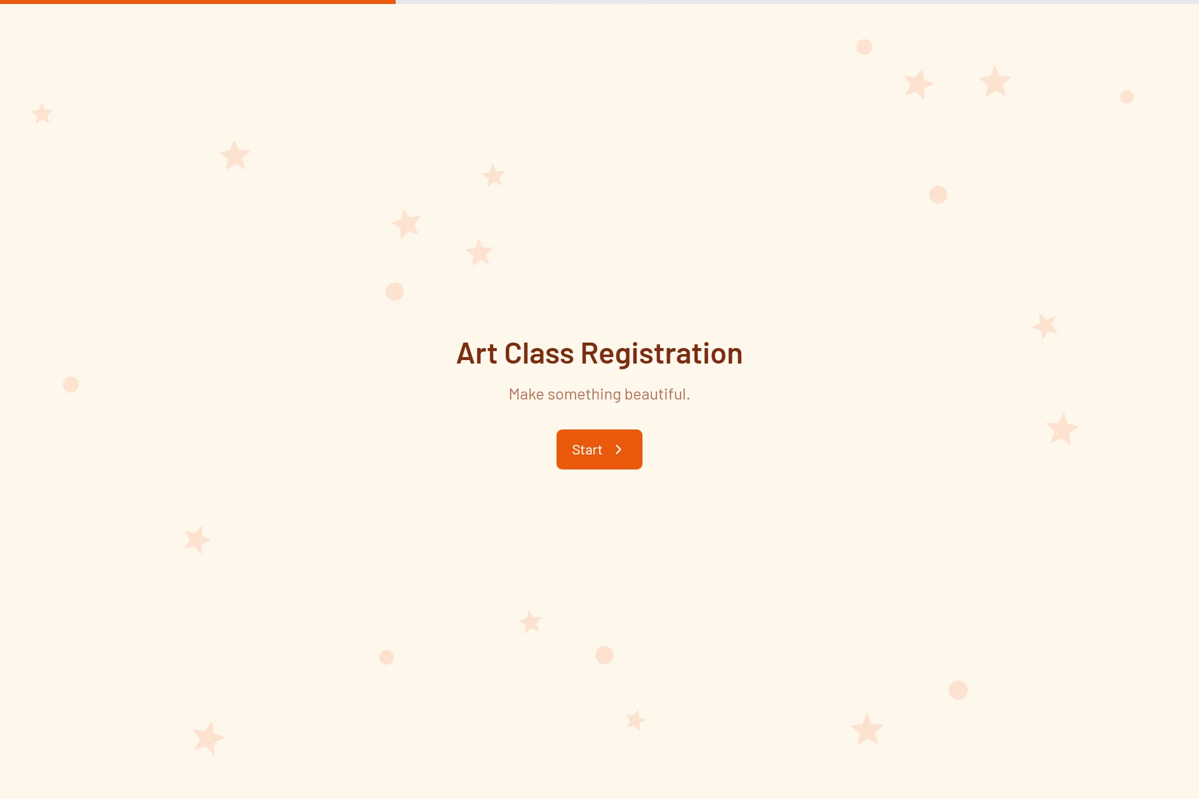 Art Class Registration template preview