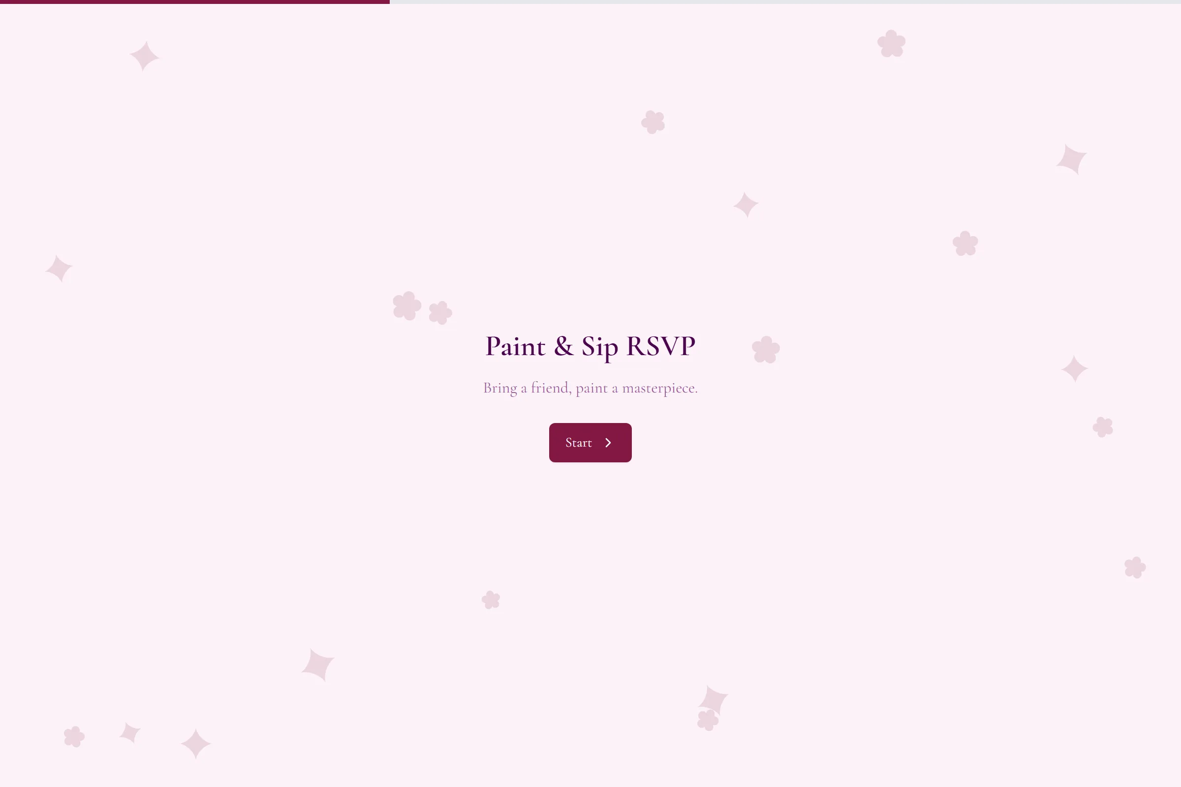 Paint & Sip RSVP template preview
