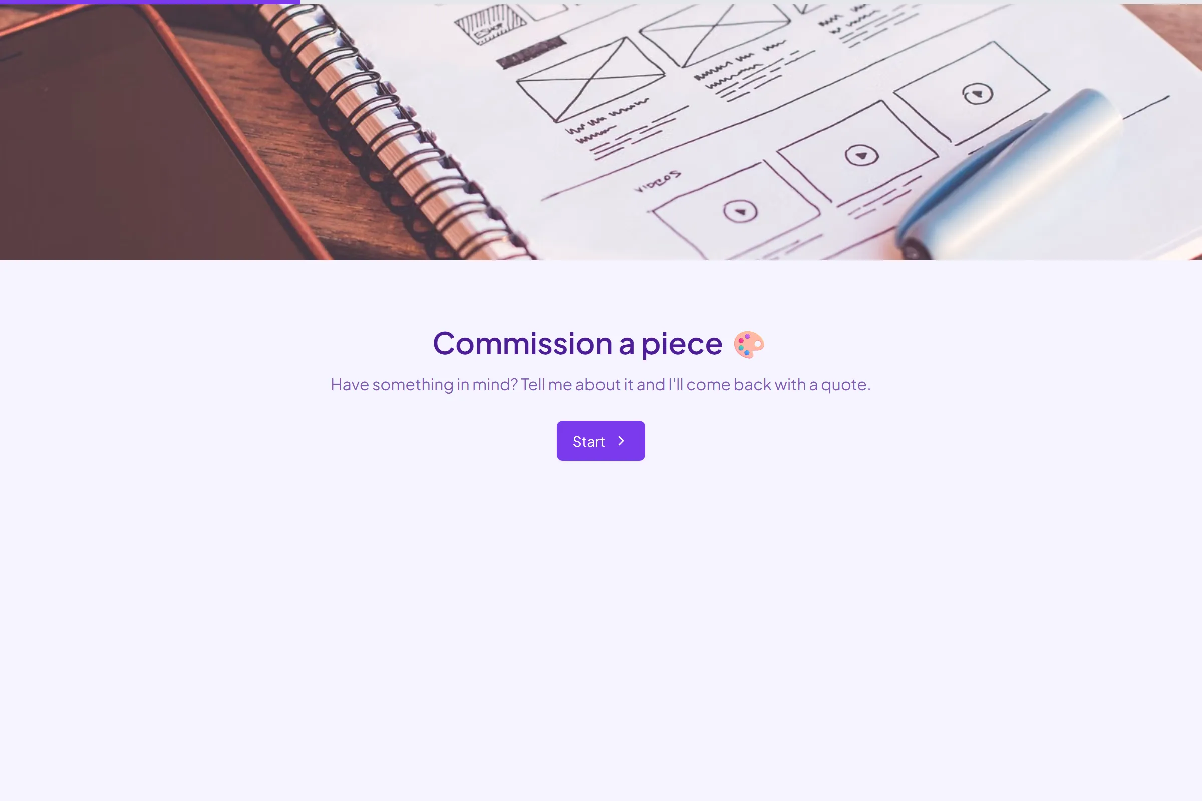 Art Commission Request template preview