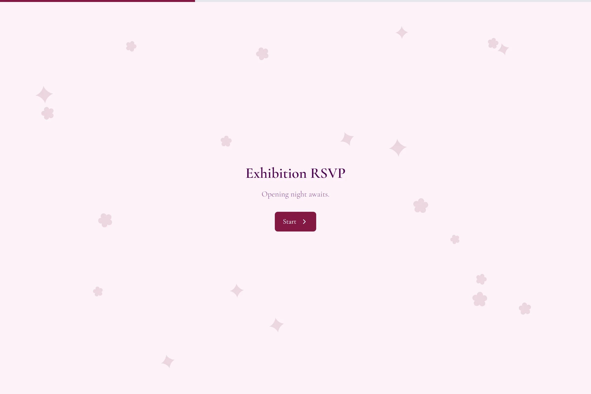 Exhibition RSVP template preview