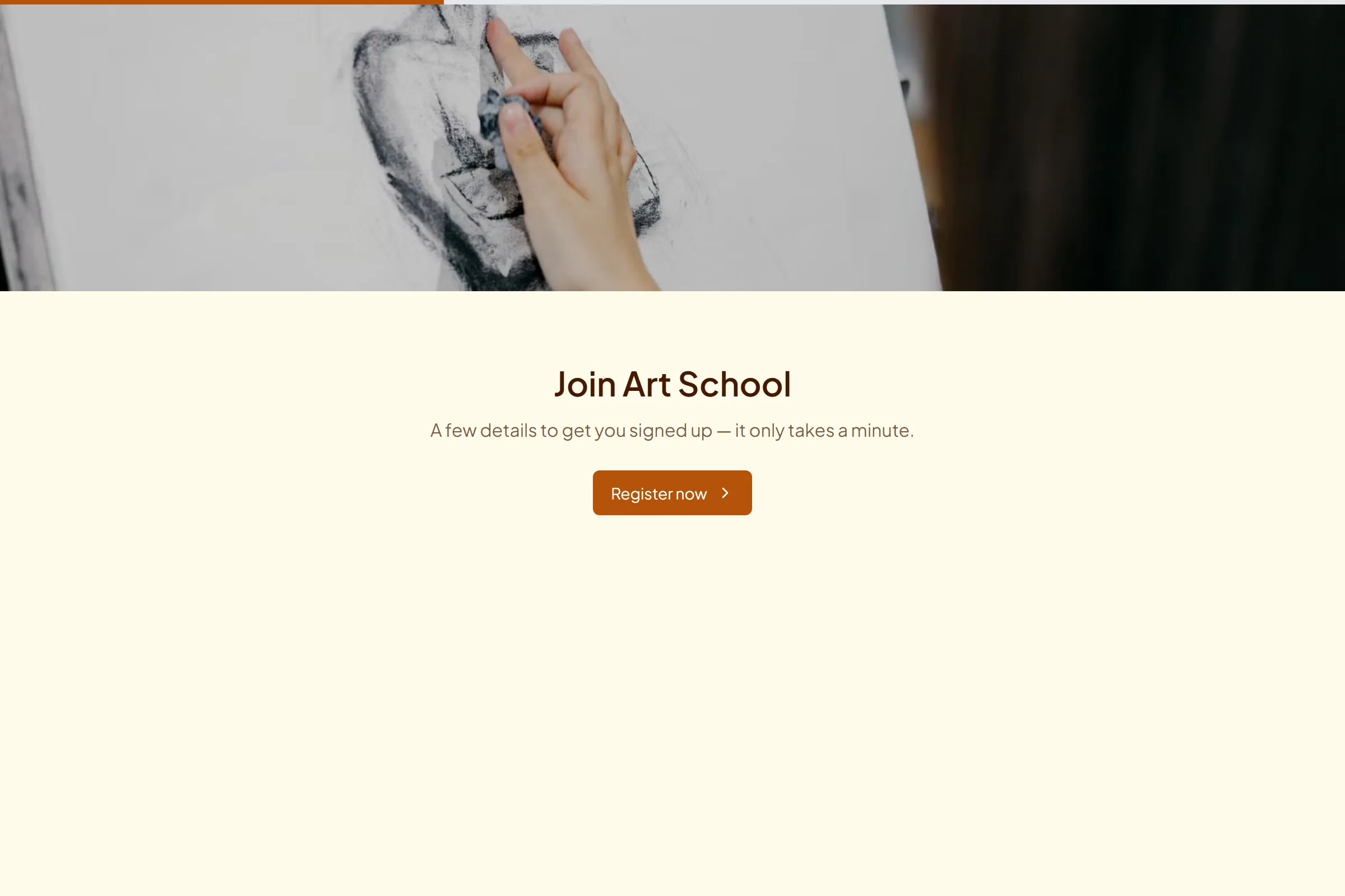 Art School Class Registration template preview