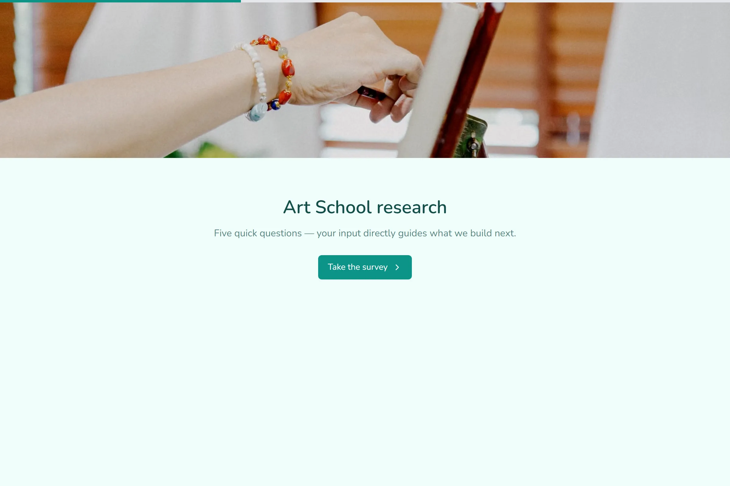 Art School Market Research Survey template preview