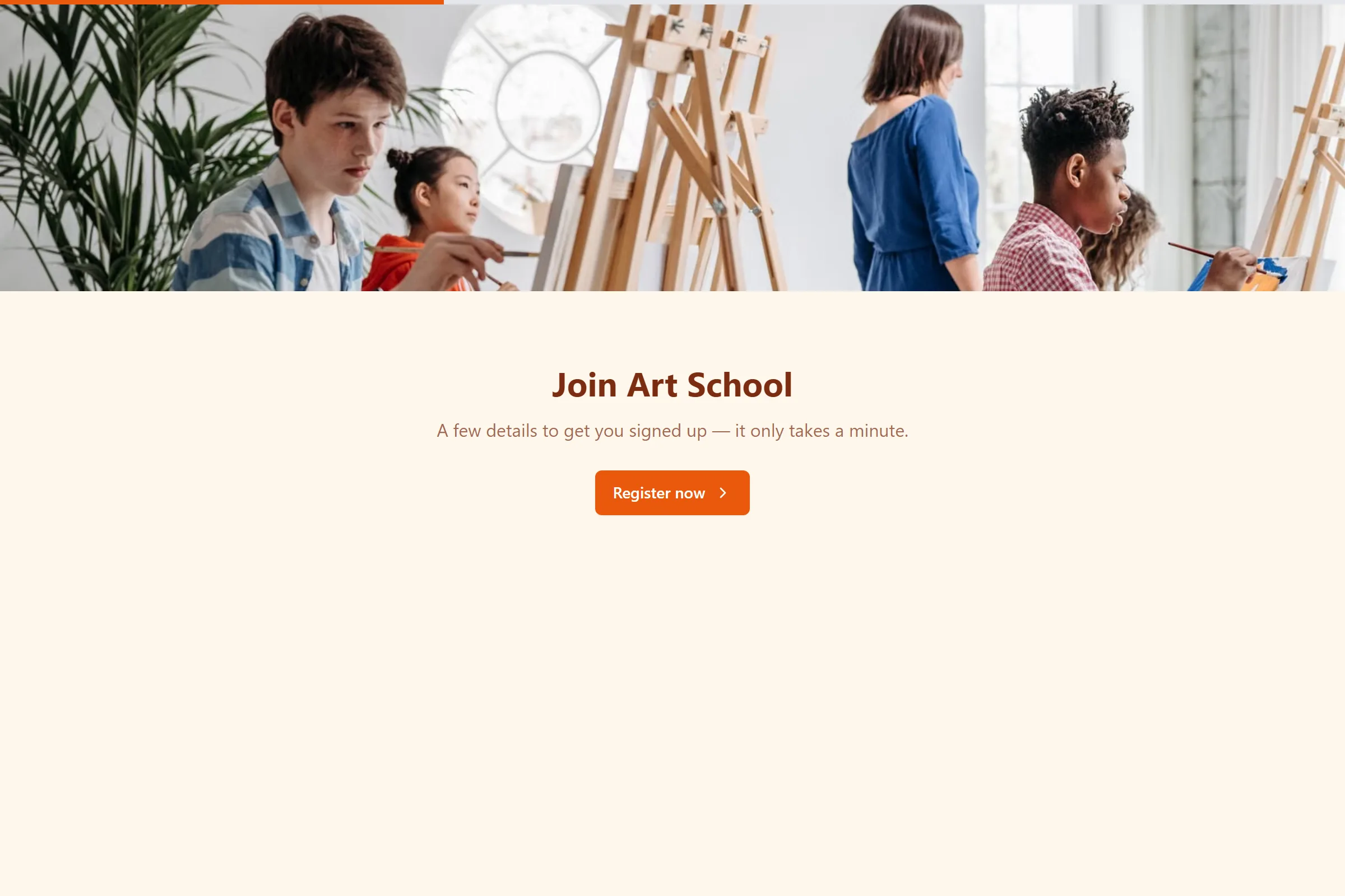 Art School Membership Application template preview