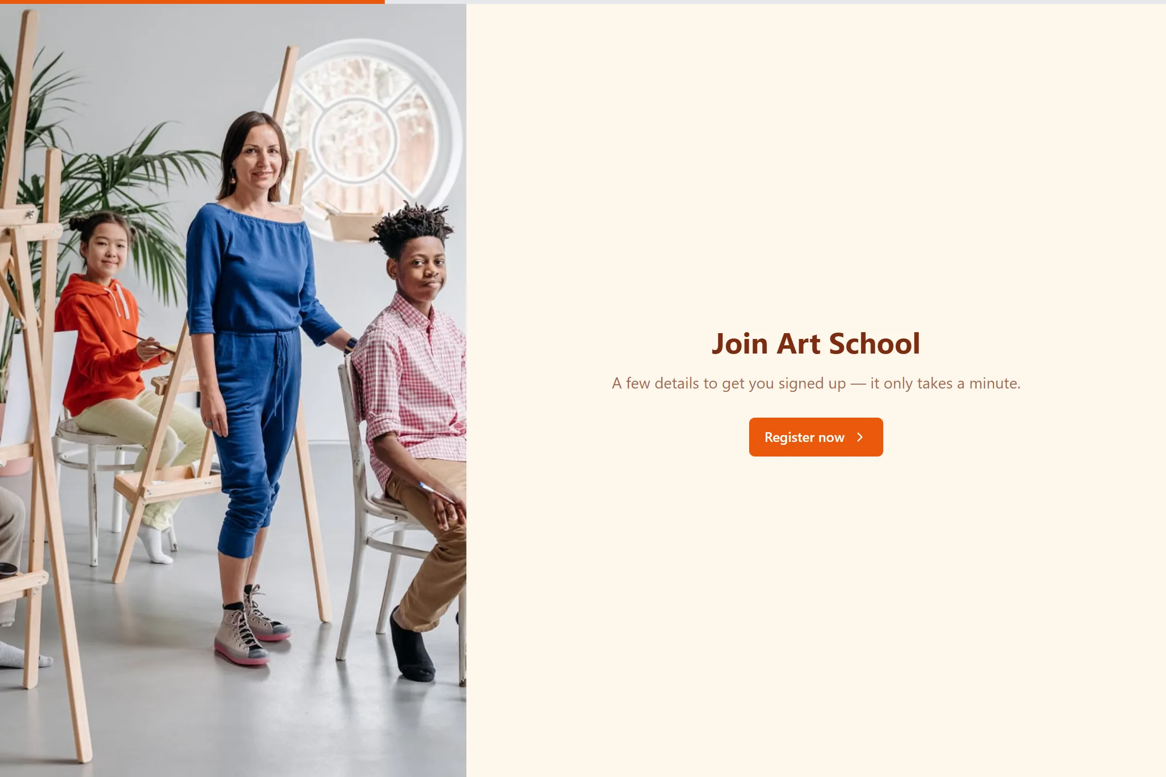 Art School Program Application template preview