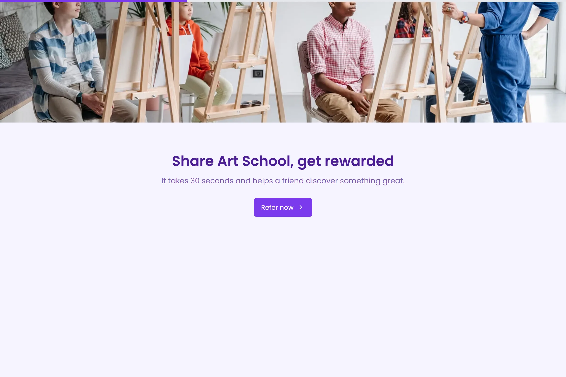 Art School Referral Form template preview