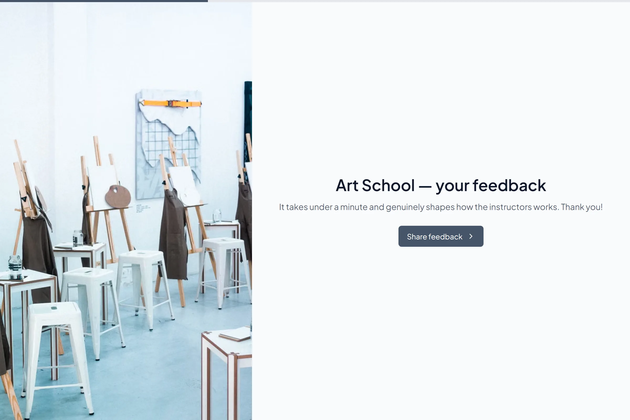 Art School Satisfaction Survey template preview