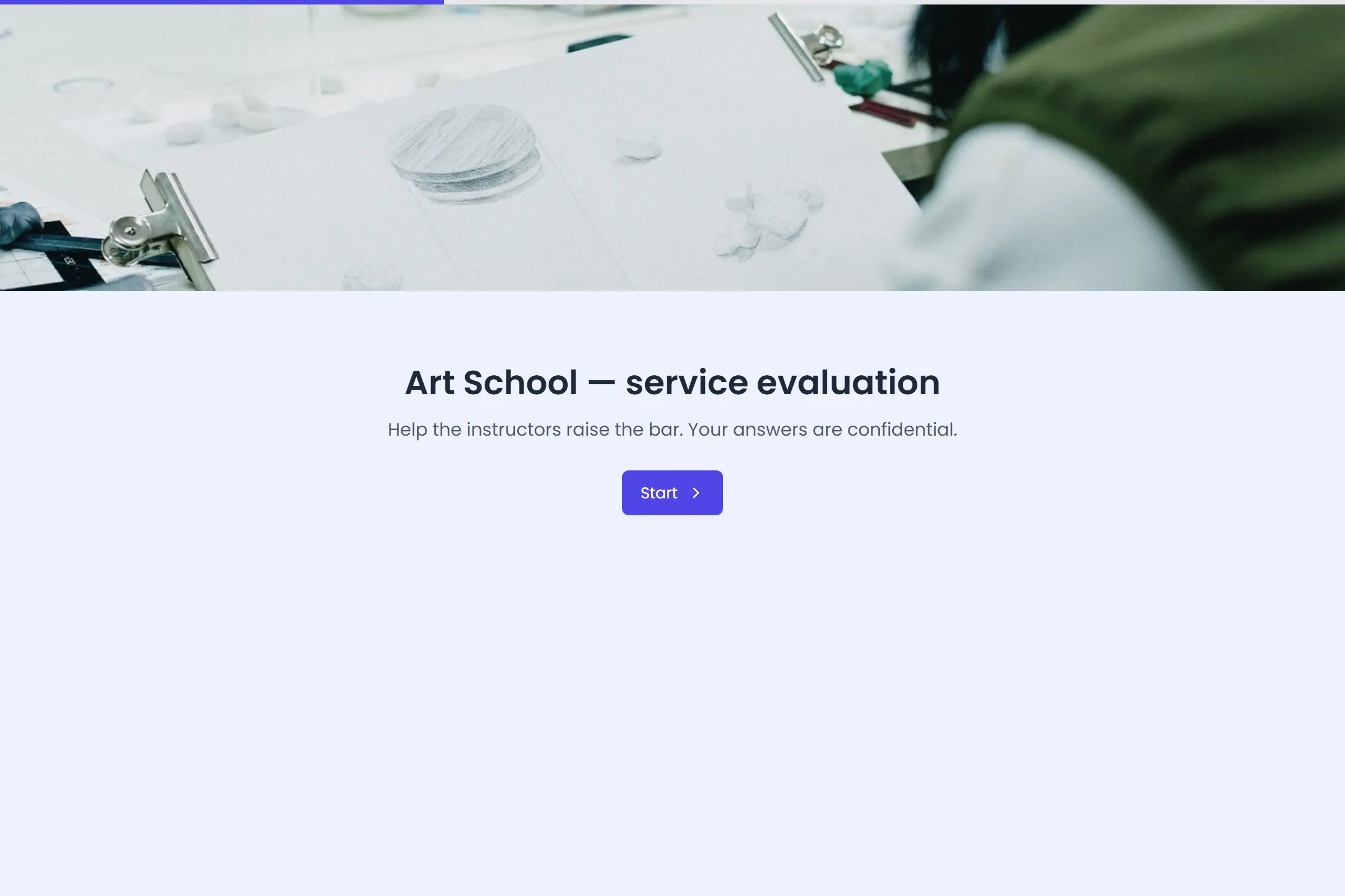 Art School Service Evaluation template preview