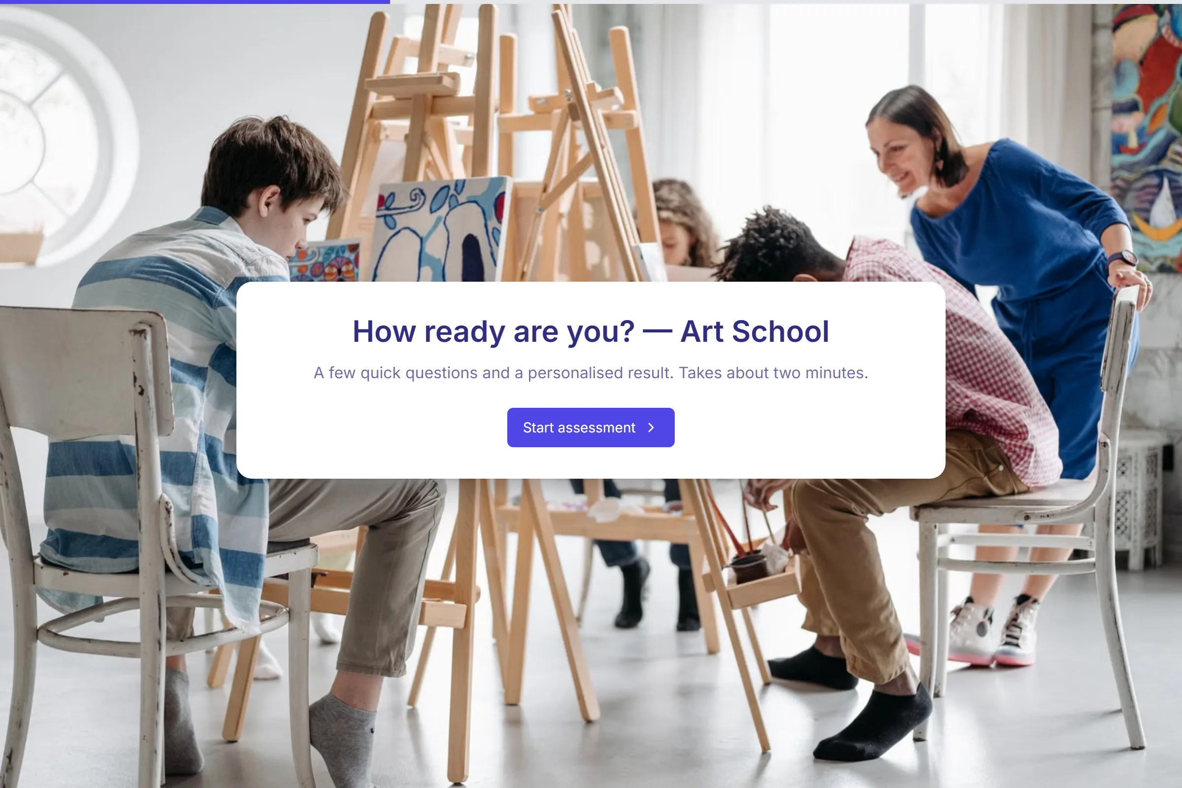 Art School Skills & Goals Assessment template preview