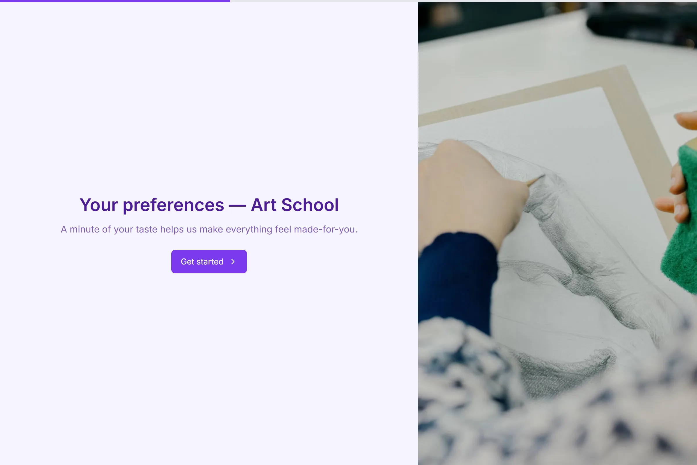 Art School Style & Preferences template preview
