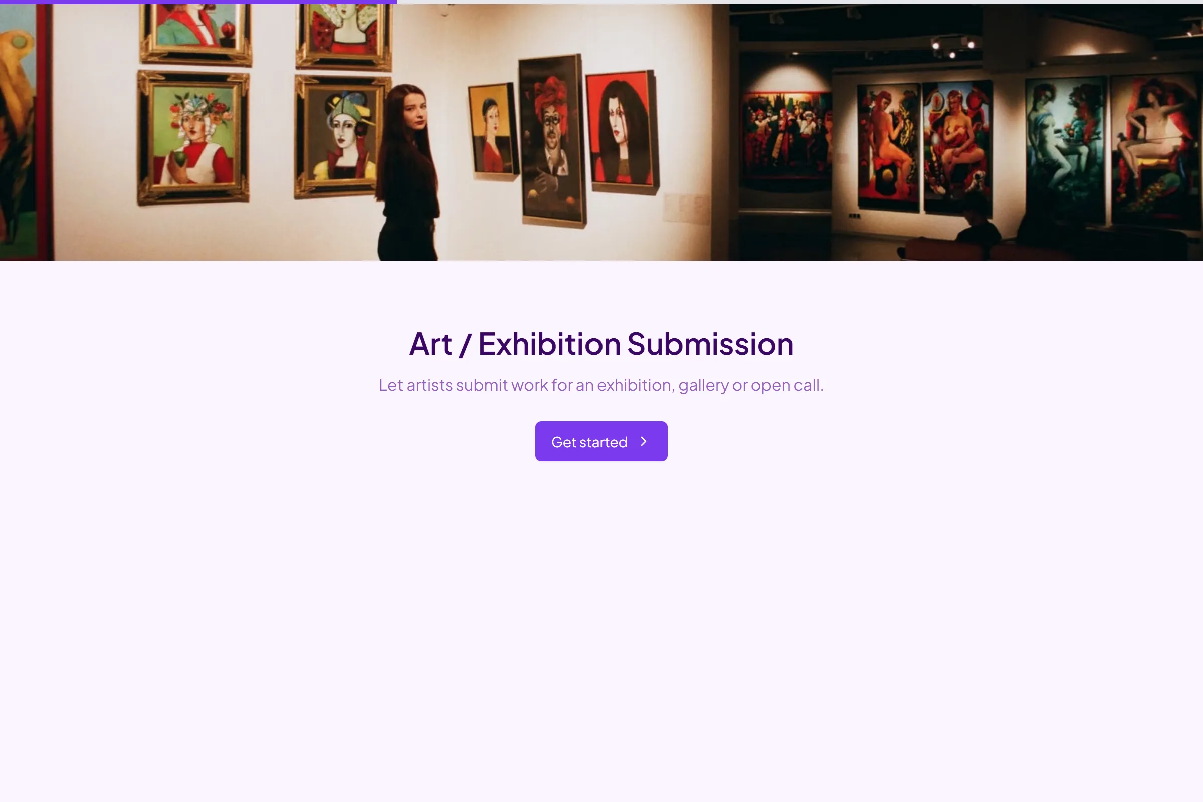 Art / Exhibition Submission template preview