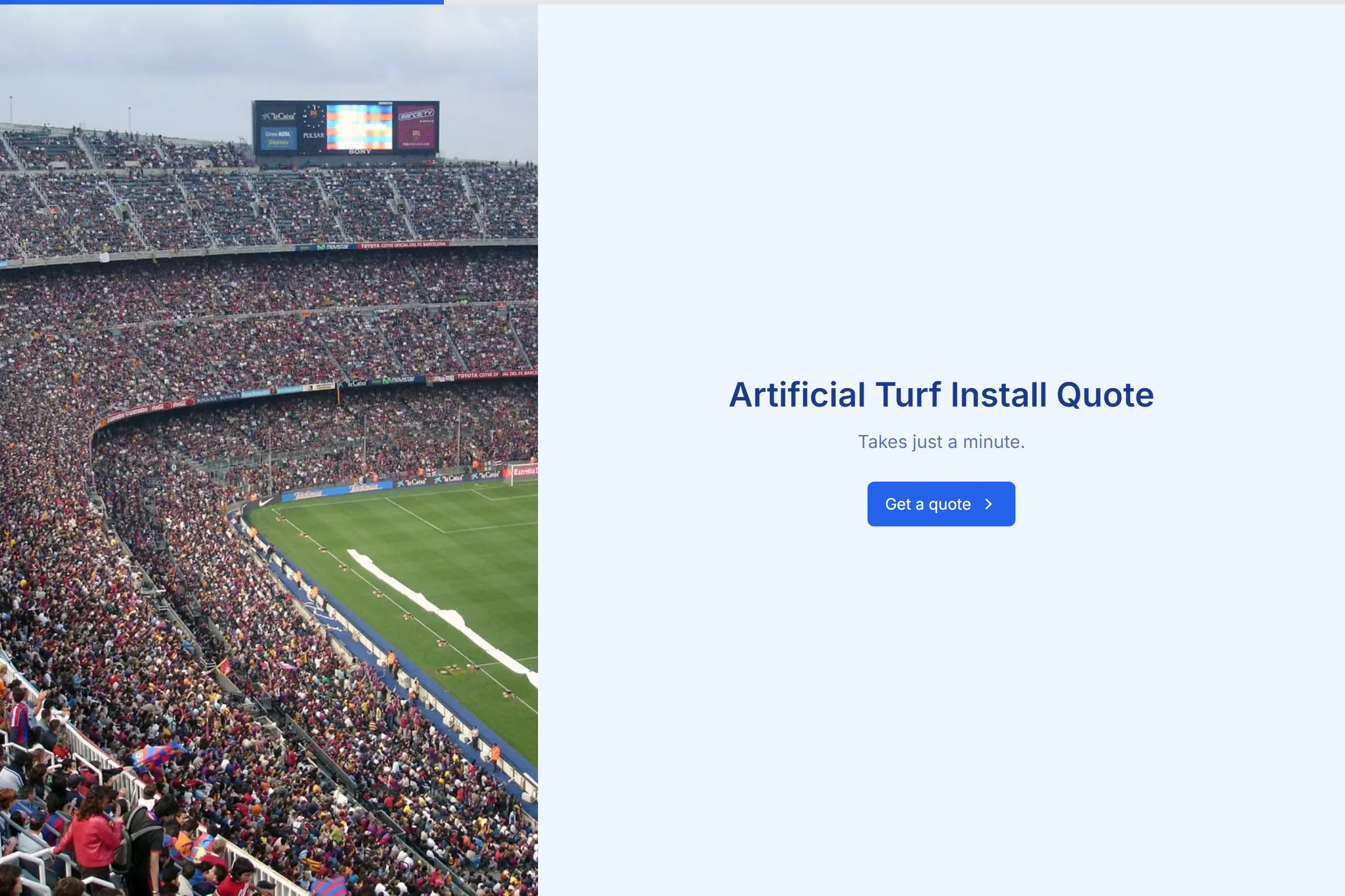 Artificial Turf Install Quote template preview