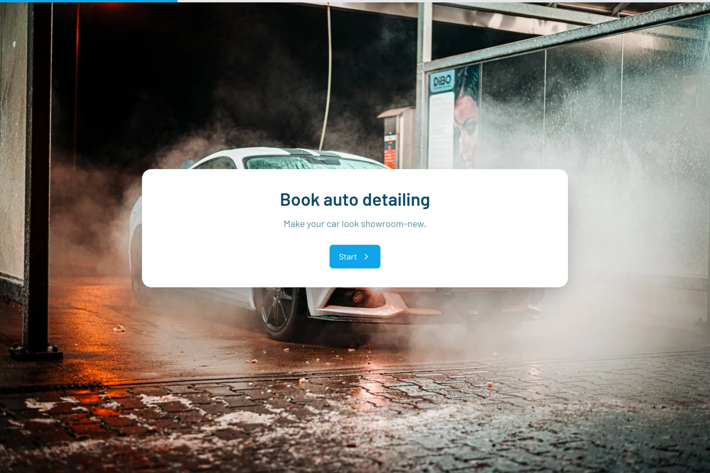 Auto Detailing Booking template preview