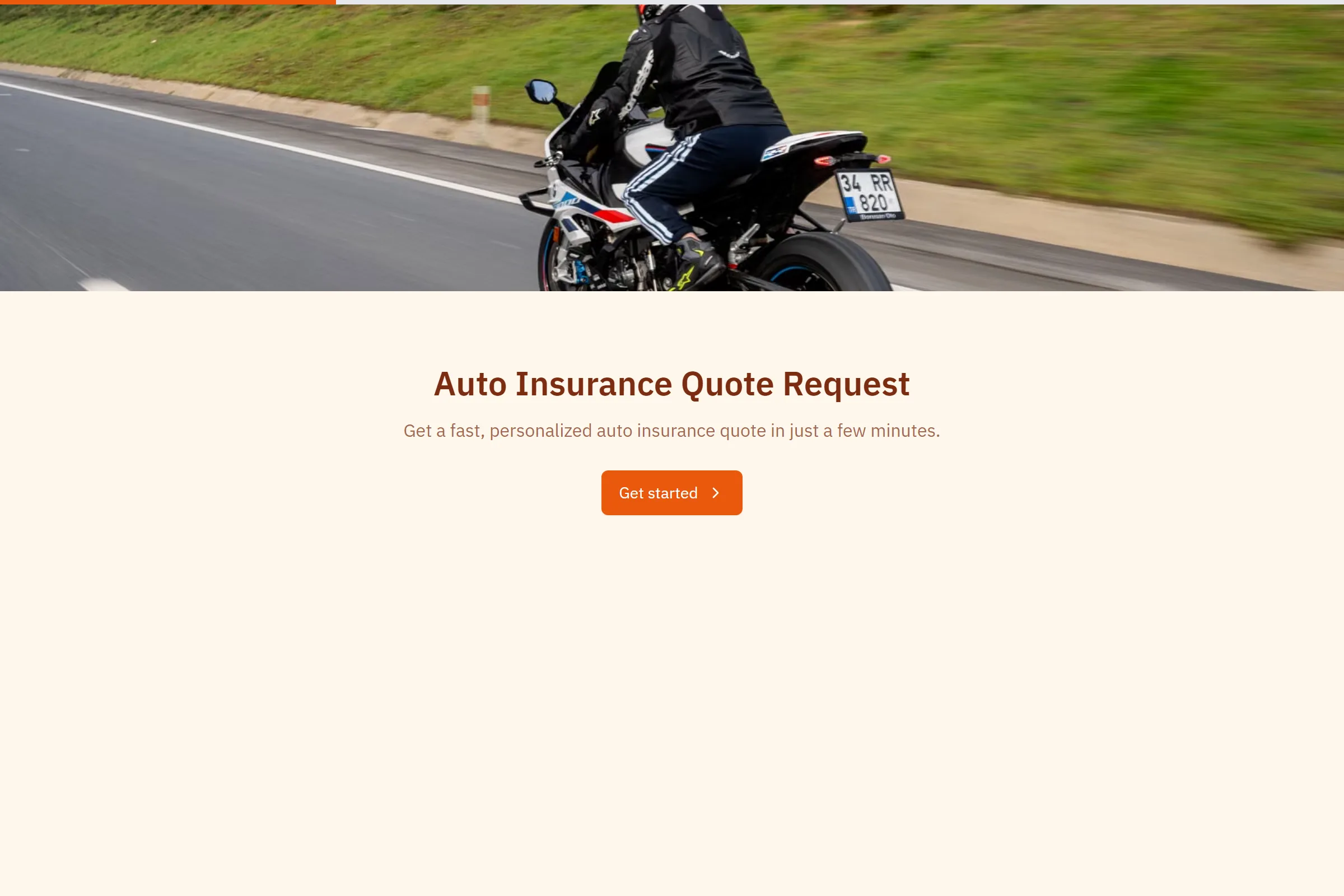Auto Insurance Quote Request template preview